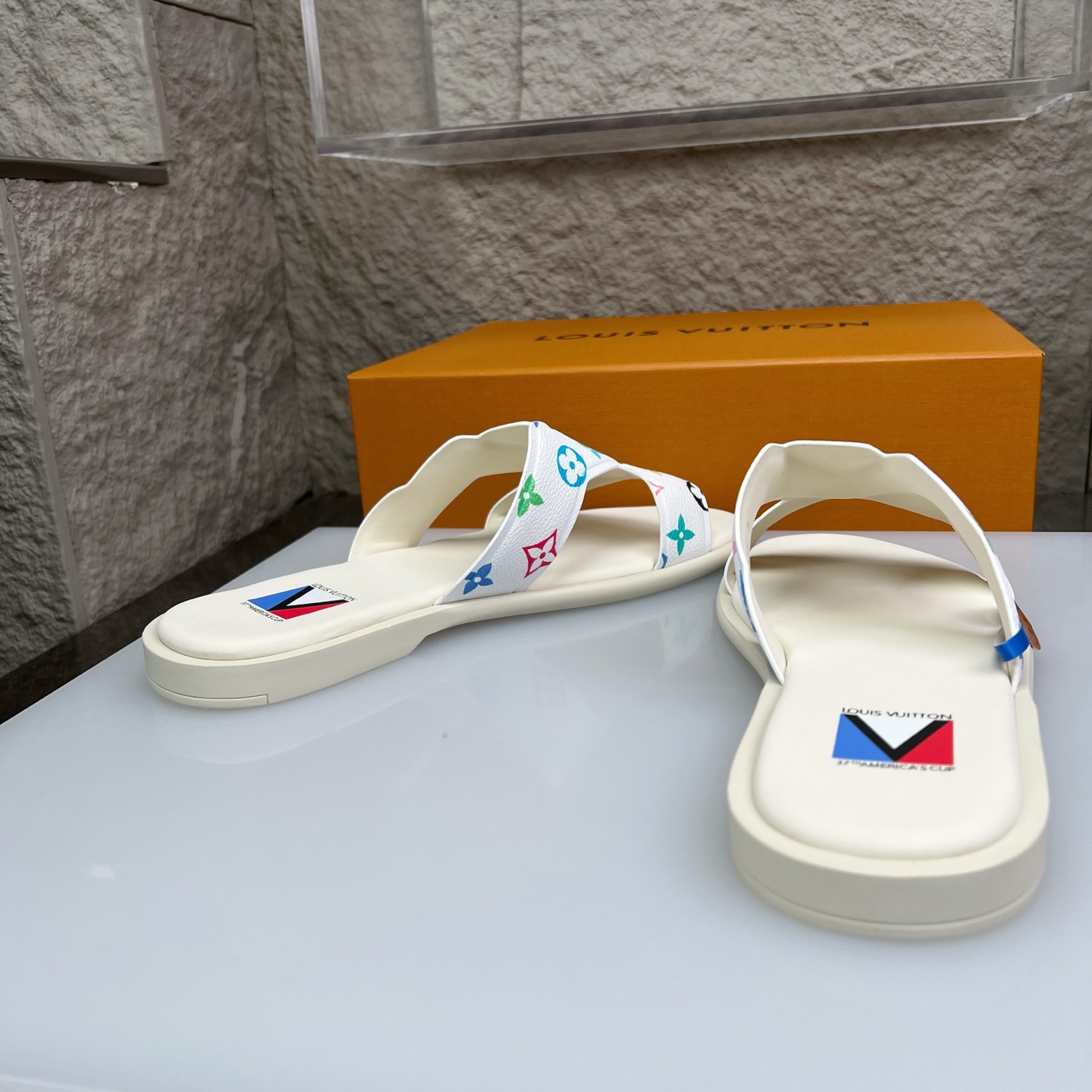 Louis Vuitton Oasis Multicolor Monogram Leather Sandals Slides Size 38-46 6 i1752686870808 4612 0 4