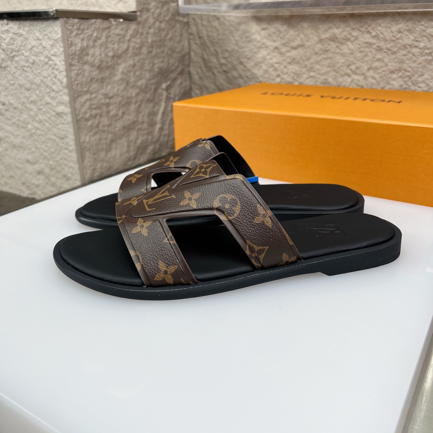 Louis Vuitton Oasis Leather Monogram Slides | Summer Sandals for Men 2 i1752768874950 5761 0 1