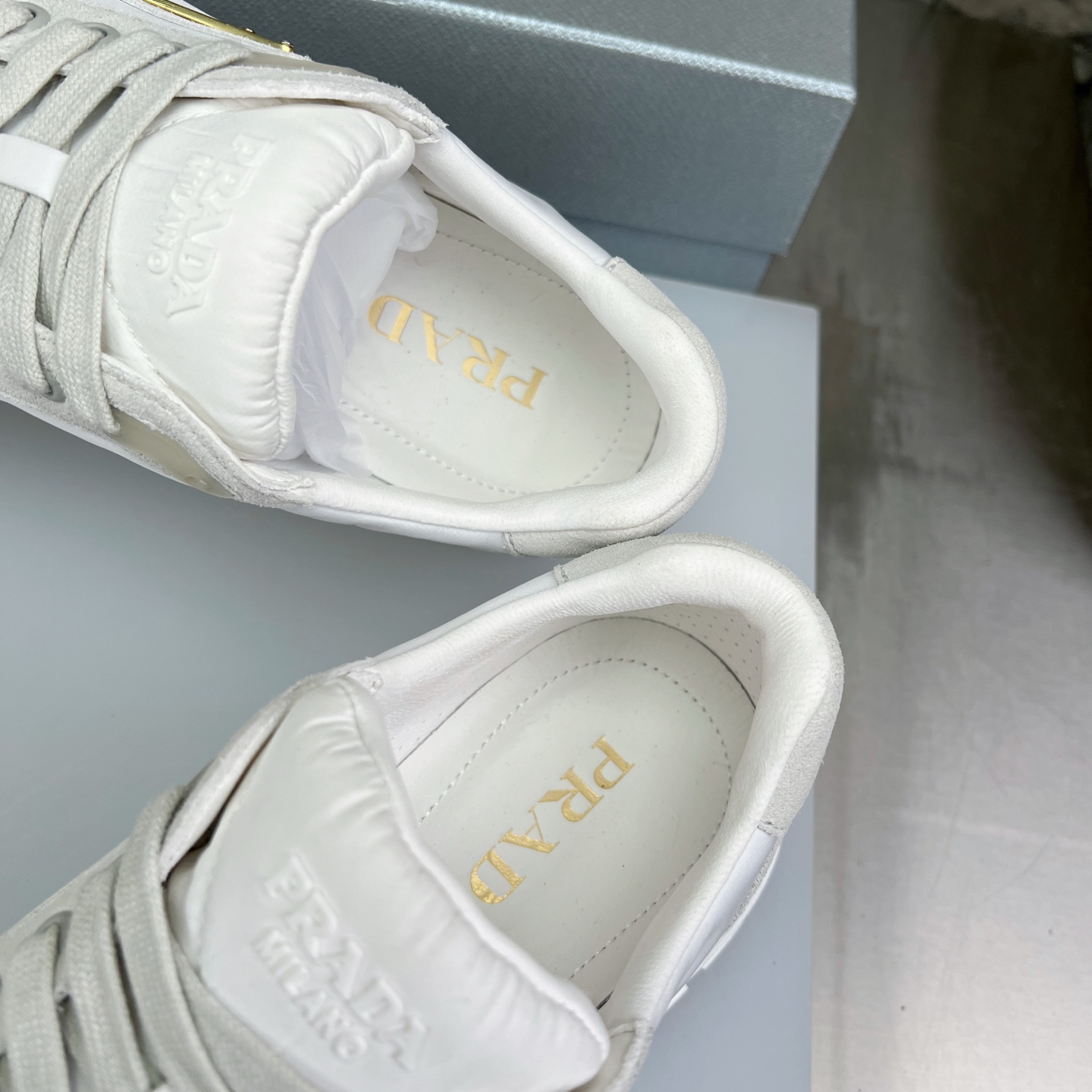 Prada White Nappa Leather & Mesh Runner Sneakers With Metal Logo Accent 7 i1752830556240 6836 0 6