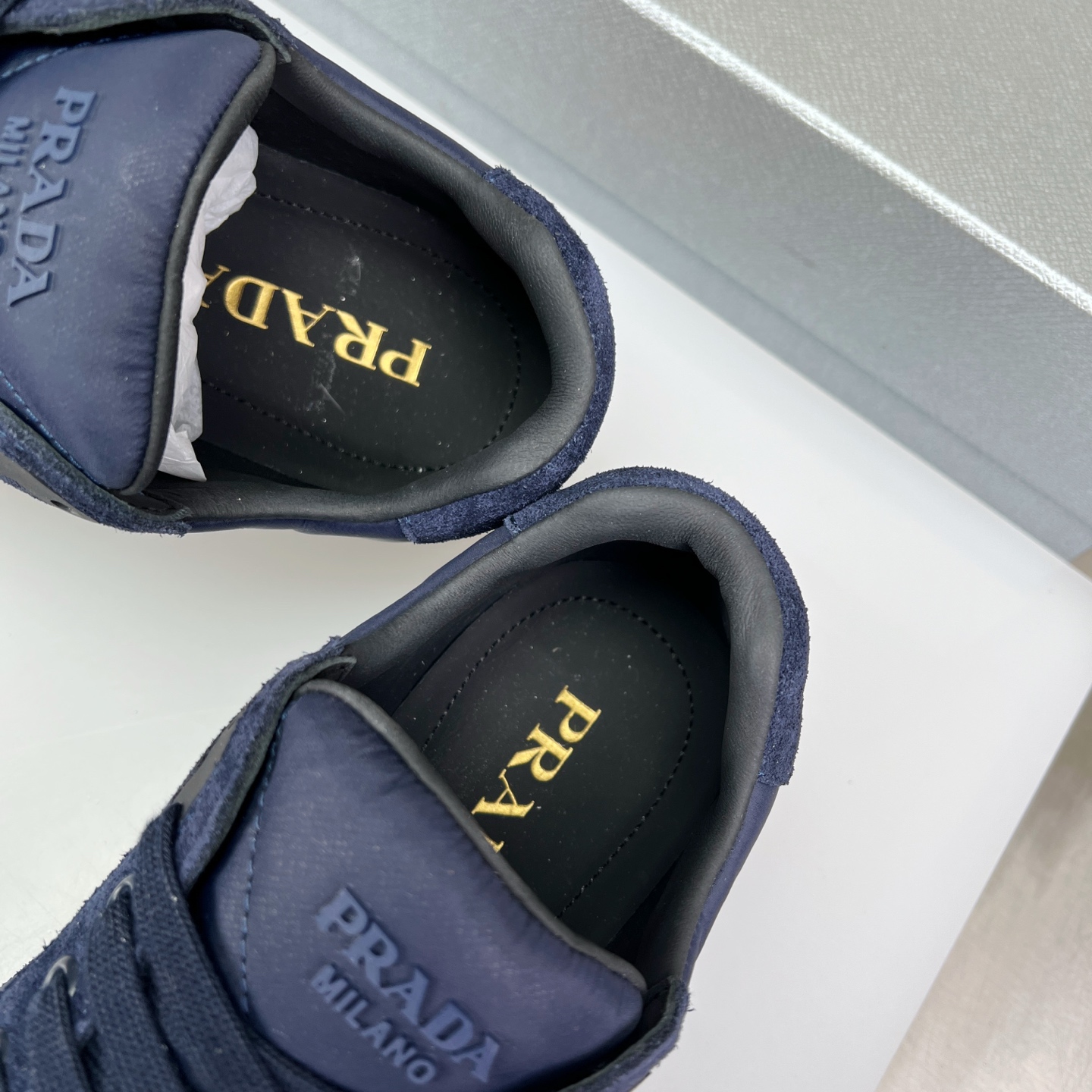 Prada Men's Nappa Leather & Mesh Sneakers With Metal Logo Accent 7 i1752830686404 3619 0 6