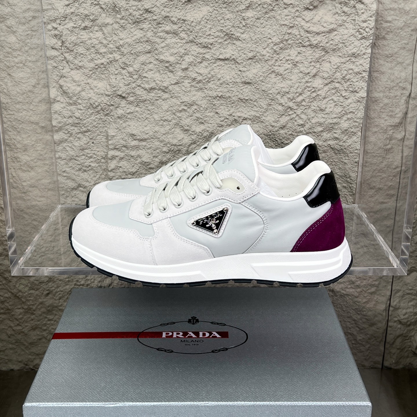 Prada Leather & Mesh Panelled Sneakers Lace-up Lightweight Shoes 1 i1752831036708 9788 0 0