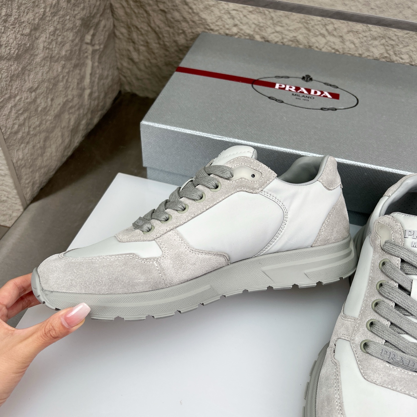 Prada Top Edition White Nappa Leather Casual Sneakers, Runners Shoes 6 i1752831120811 9649 0 4