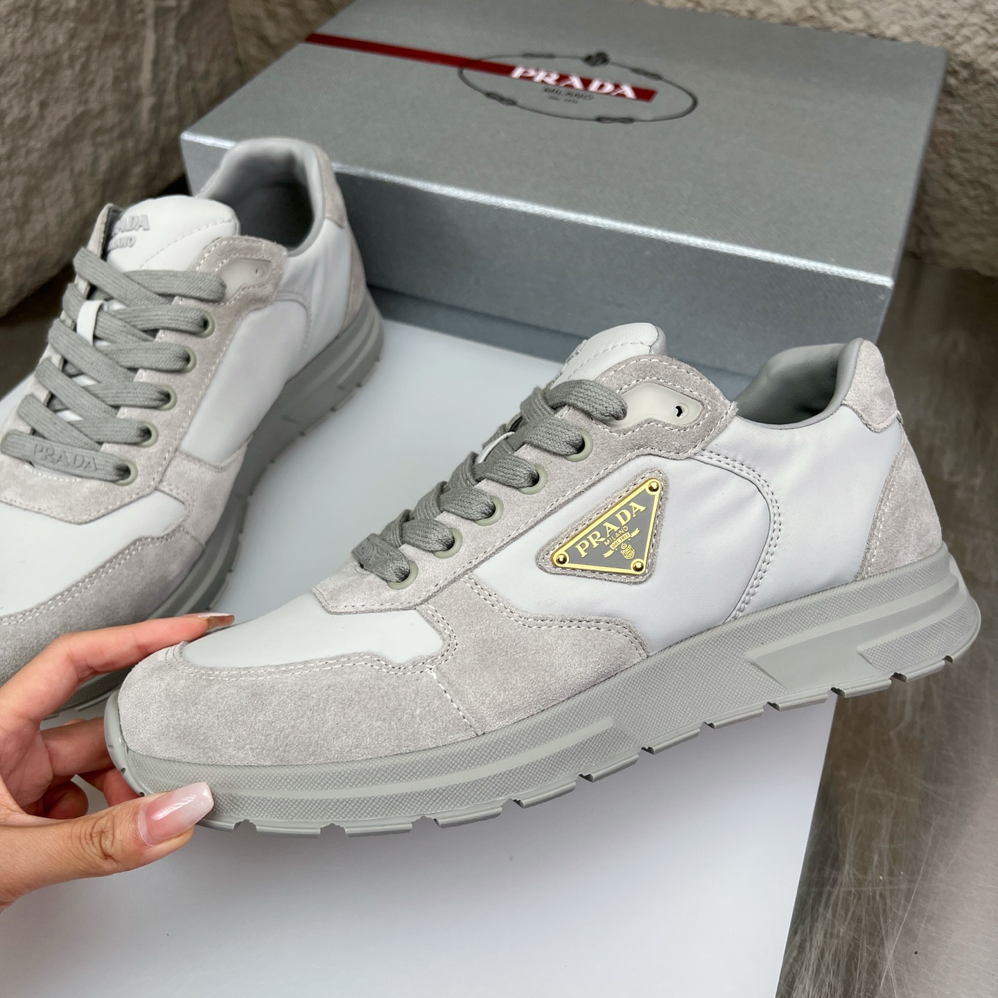 Prada Top Edition White Nappa Leather Casual Sneakers, Runners Shoes 5 i1752831122494 8506 0 3