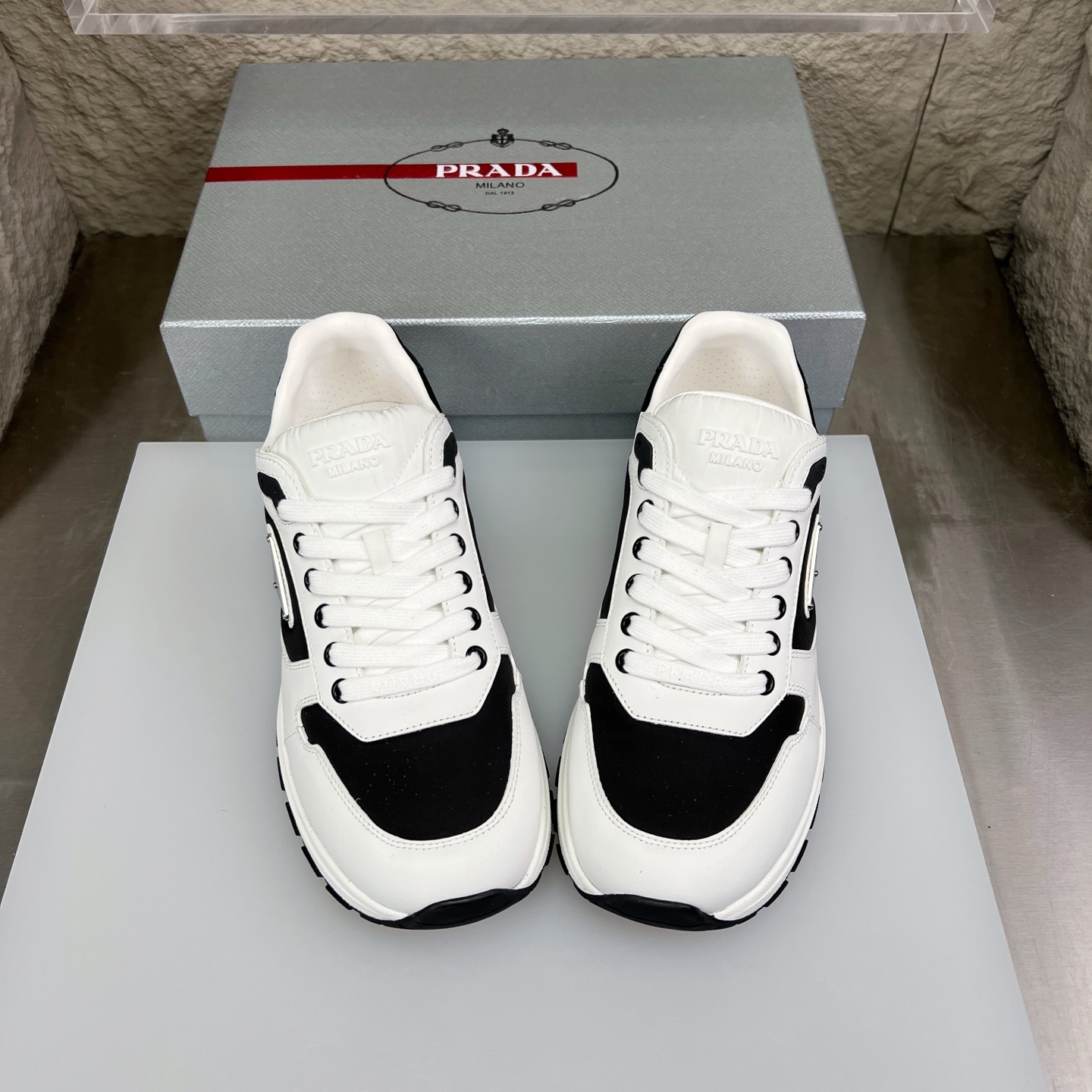 Prada Leather Sneakers: Nappa Calfskin, Perforated Canvas, Metal Hardware 4 i1752831330202 5910 0 2