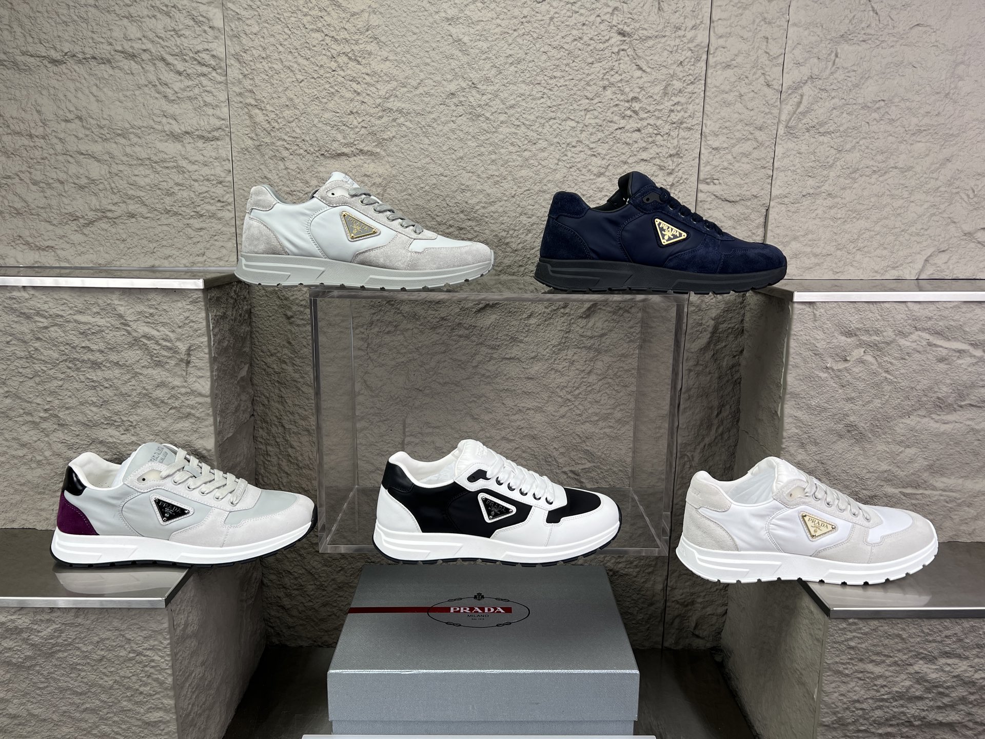 Prada Leather Sneakers for Men, Comfortable & Stylish, Sizes 39-44