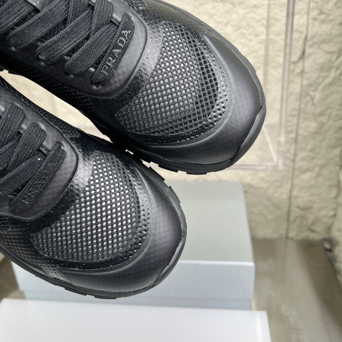 Prada Top-Tier Black Nappa Leather & Mesh Sneakers - Fashionable and Comfortable 6 i1752831711037 8950 0 5