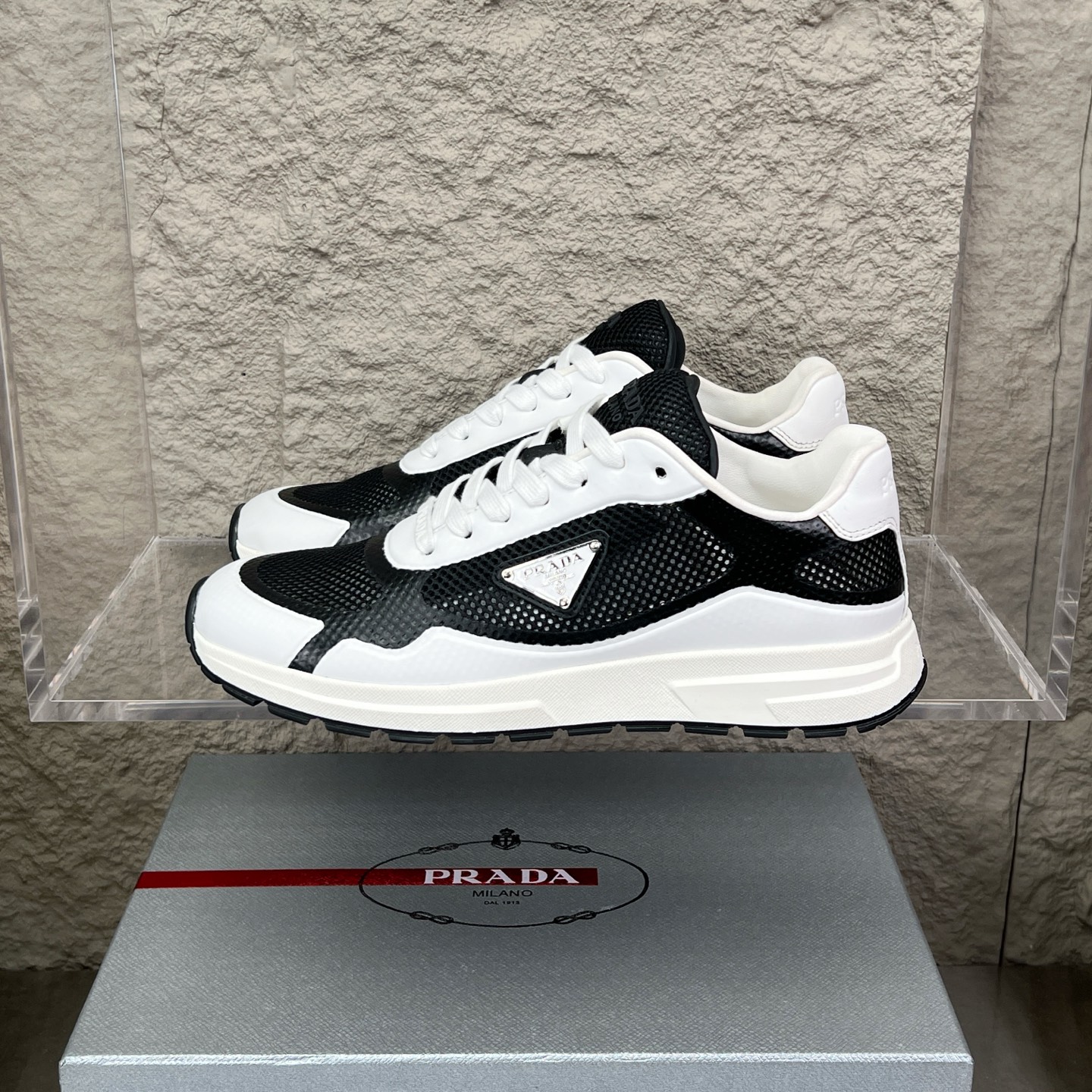 Prada Nappa Leather & Mesh Sneakers - Sporty Style, Supreme Comfort 1 i1752831811309 5833 0 0