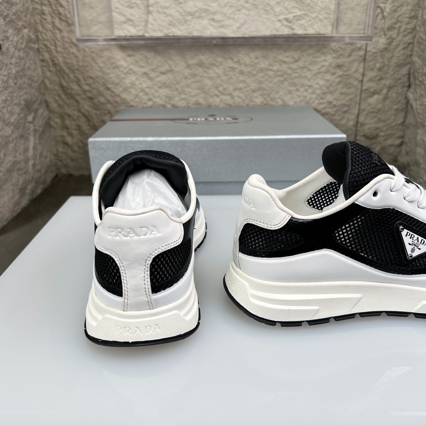 Prada Nappa Leather & Mesh Sneakers - Sporty Style, Supreme Comfort 8 i1752831812653 8643 0 7