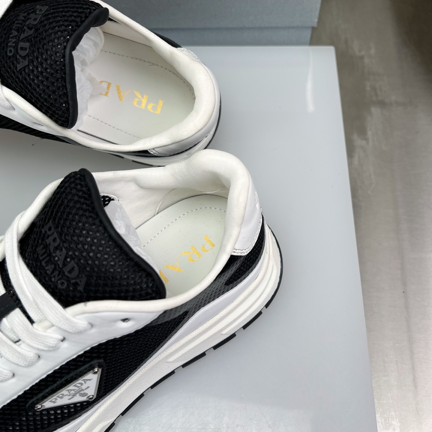 Prada Nappa Leather & Mesh Sneakers - Sporty Style, Supreme Comfort 7 i1752831812679 260 0 6