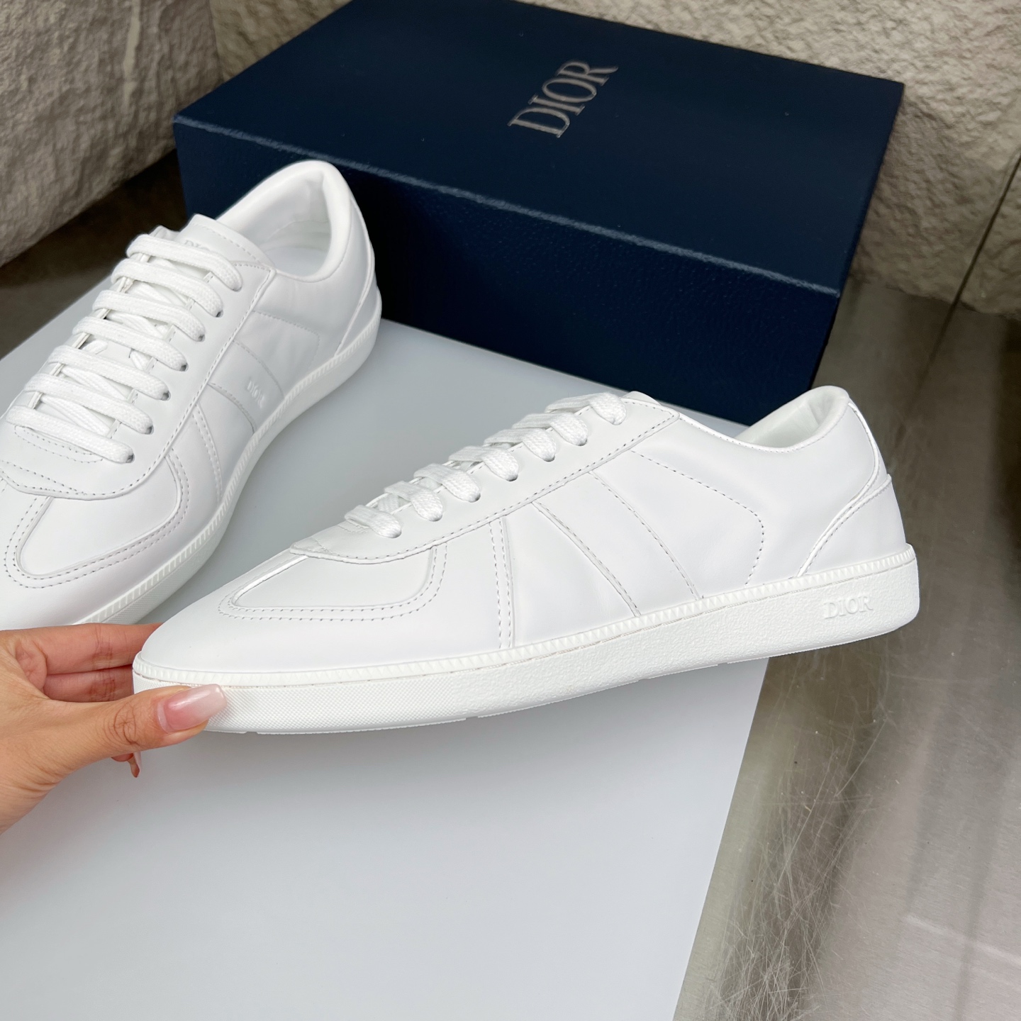 Dior B01 Sneakers White Leather Casual Shoes, Perfect for Couple Style 5 i1752850065922 9829 0 3