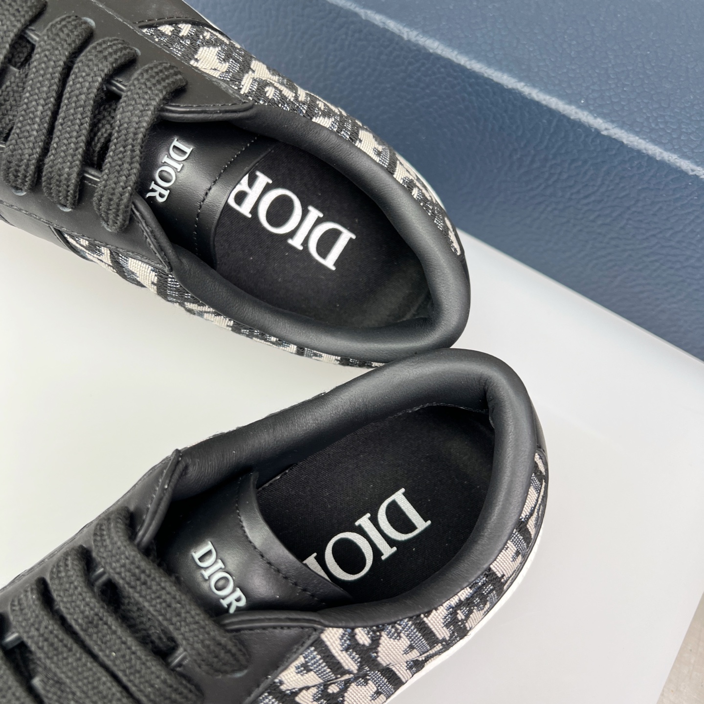 Dior B01 Sneakers - Black Leather with Oblique Print - Comfortable & Stylish 8 i1752861359525 5594 0 6