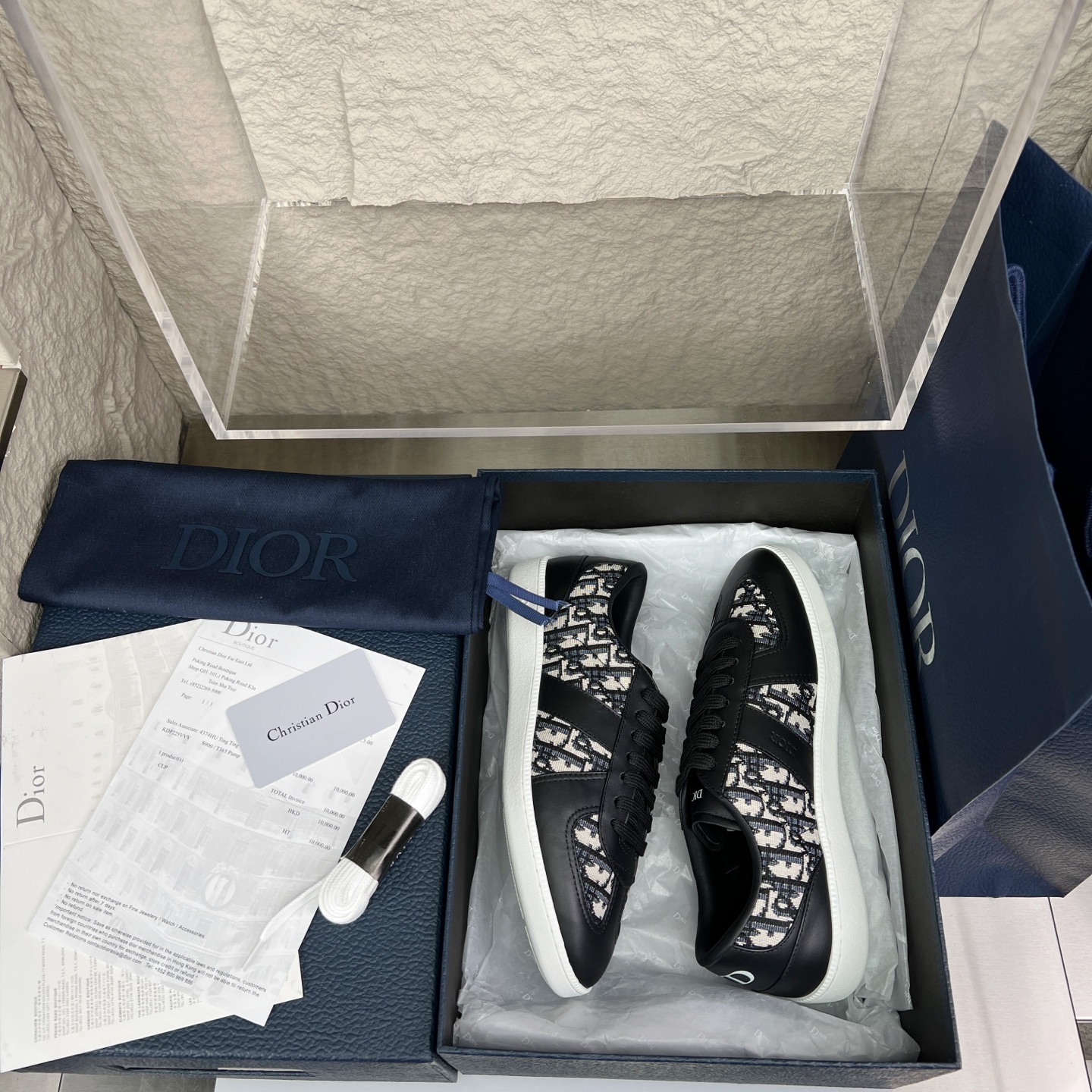 Dior B01 Sneakers - Black Leather with Oblique Print - Comfortable & Stylish 3 i1752861359610 2752 0 1