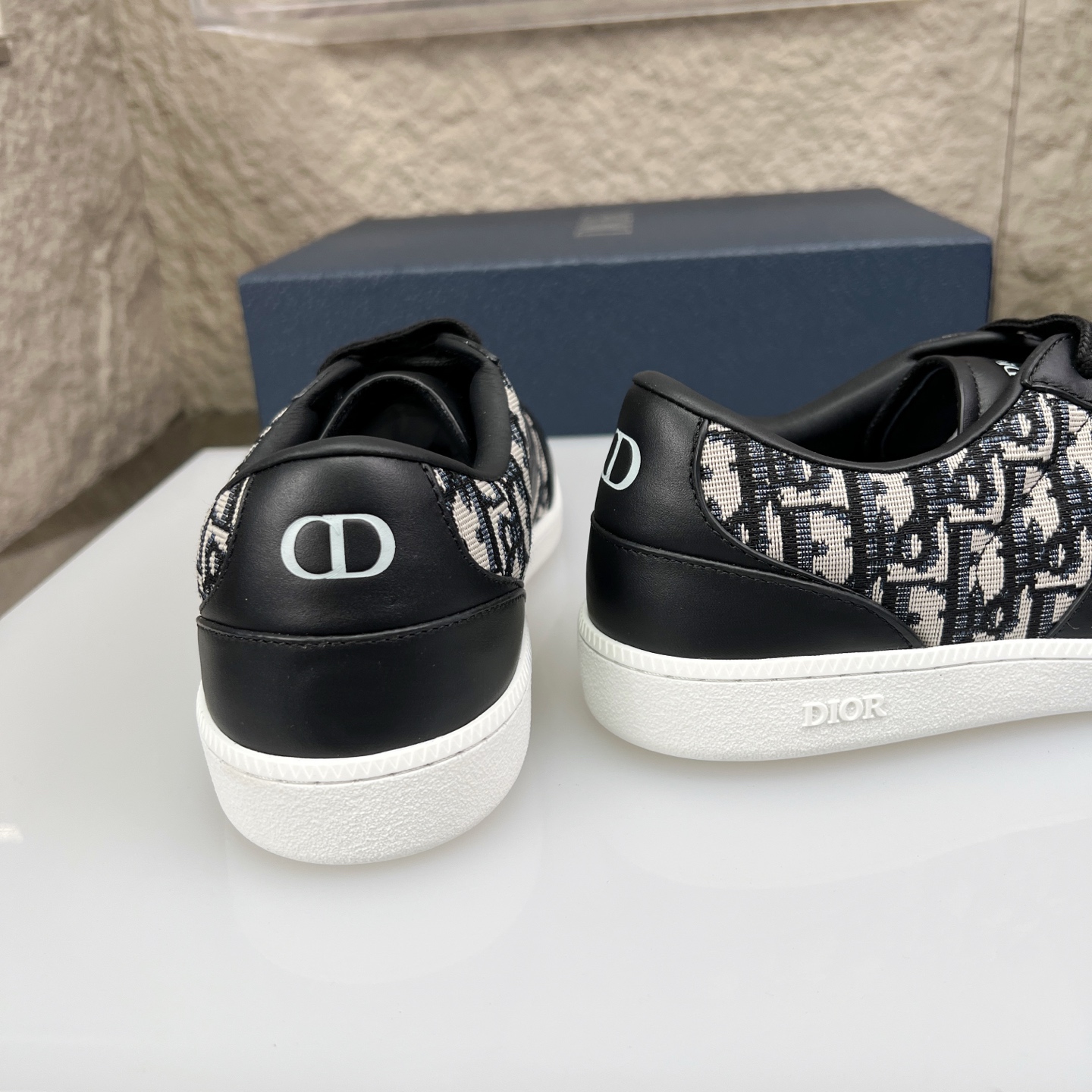 Dior B01 Sneakers - Black Leather with Oblique Print - Comfortable & Stylish 9 i1752861361849 8563 0 7