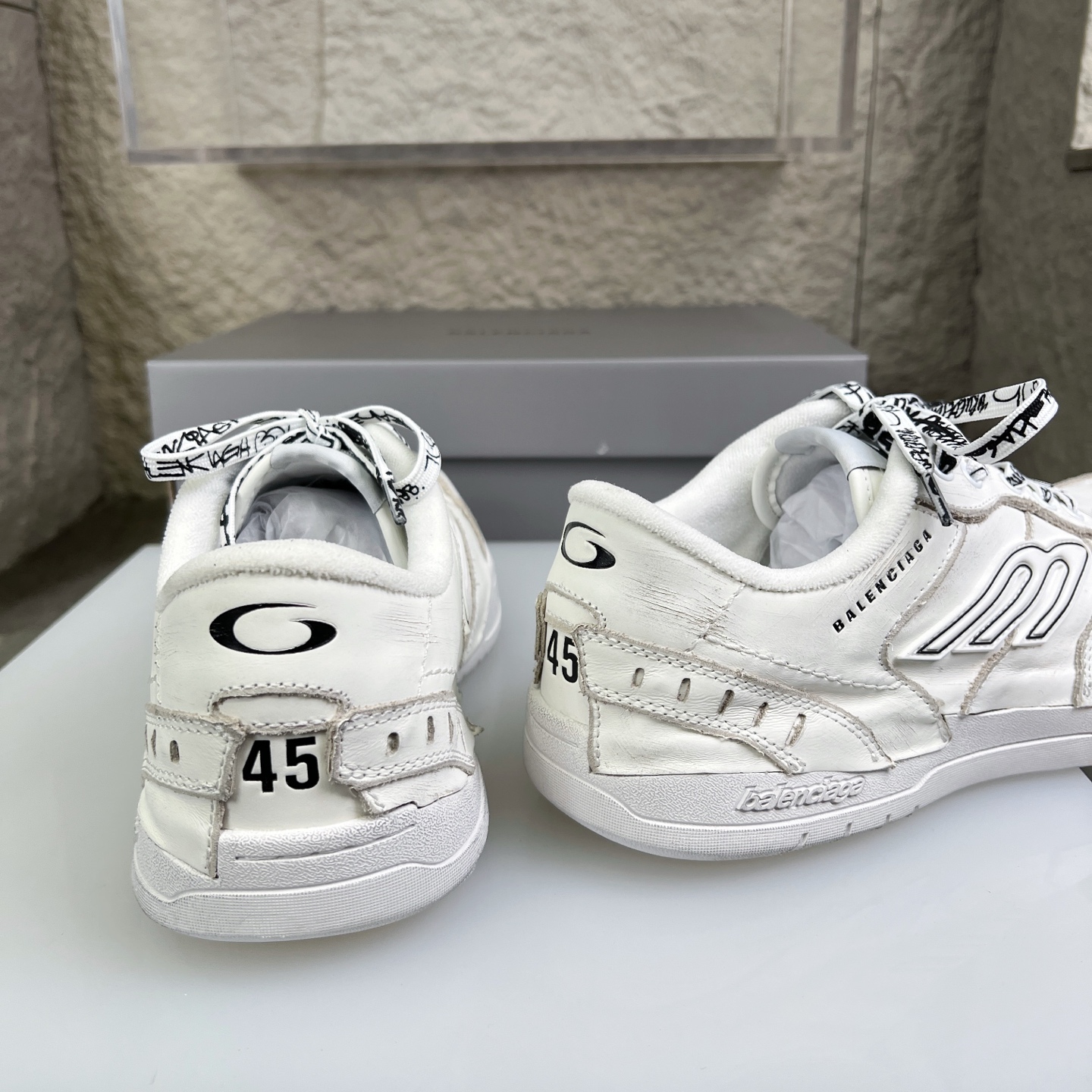 Balenciaga Hampton Sneakers - Distressed Leather, Couple Style, Retro Aesthetic 8 i1753526770654 7625 0 7