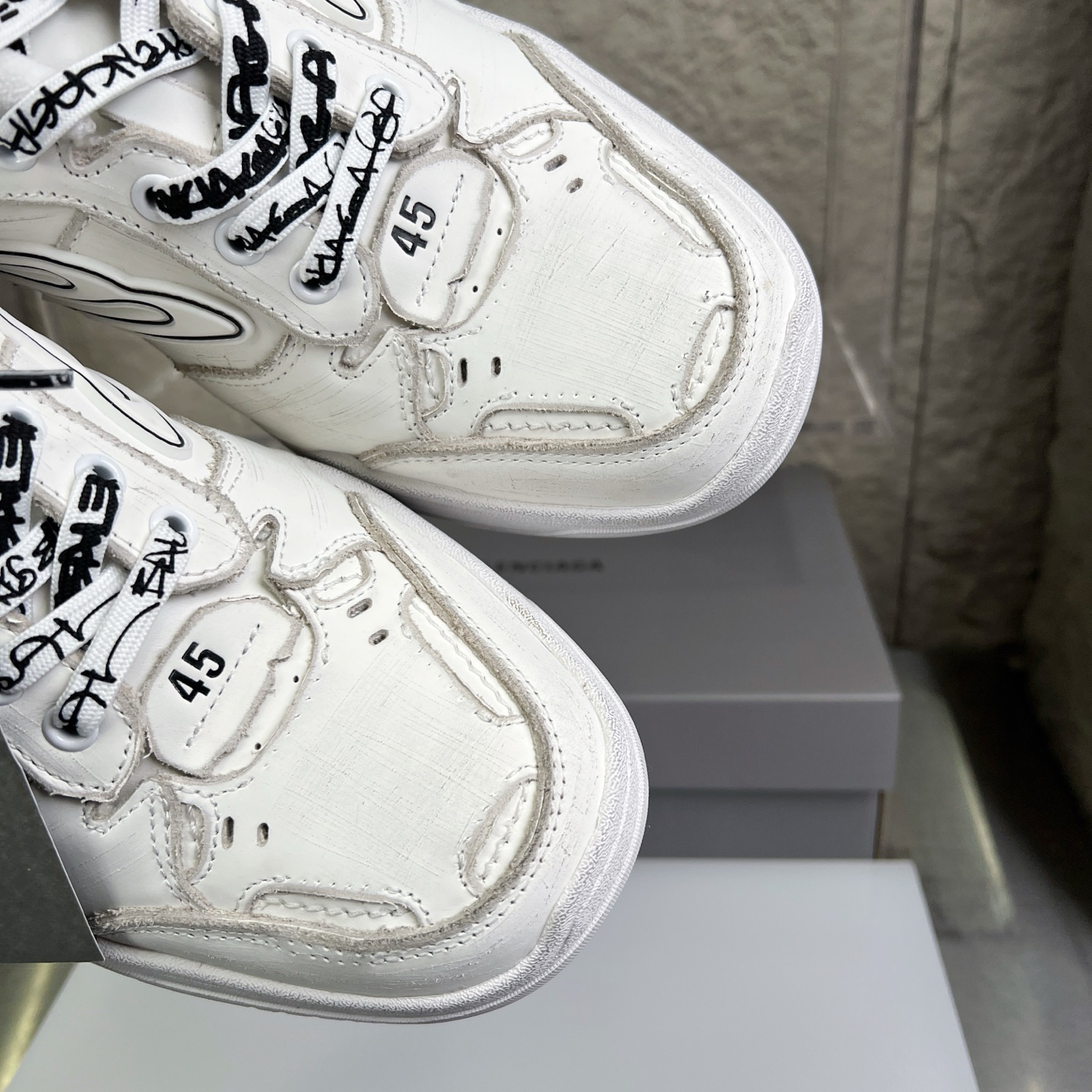 Balenciaga Hampton Sneakers - Distressed Leather, Couple Style, Retro Aesthetic 6 i1753526772212 3776 0 5