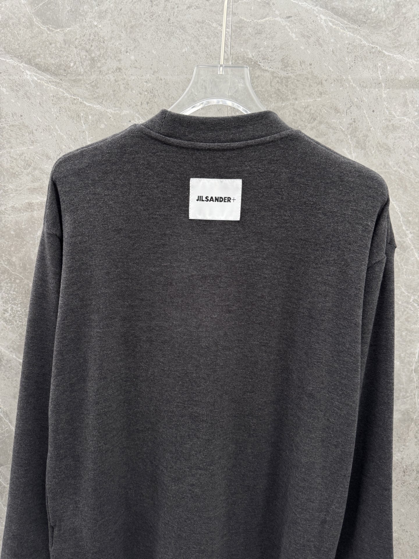 Jil Sander Men's Gray Cotton Long Sleeve Logo T-Shirt,S-XXL 10 i1758031065696 1388 0 5