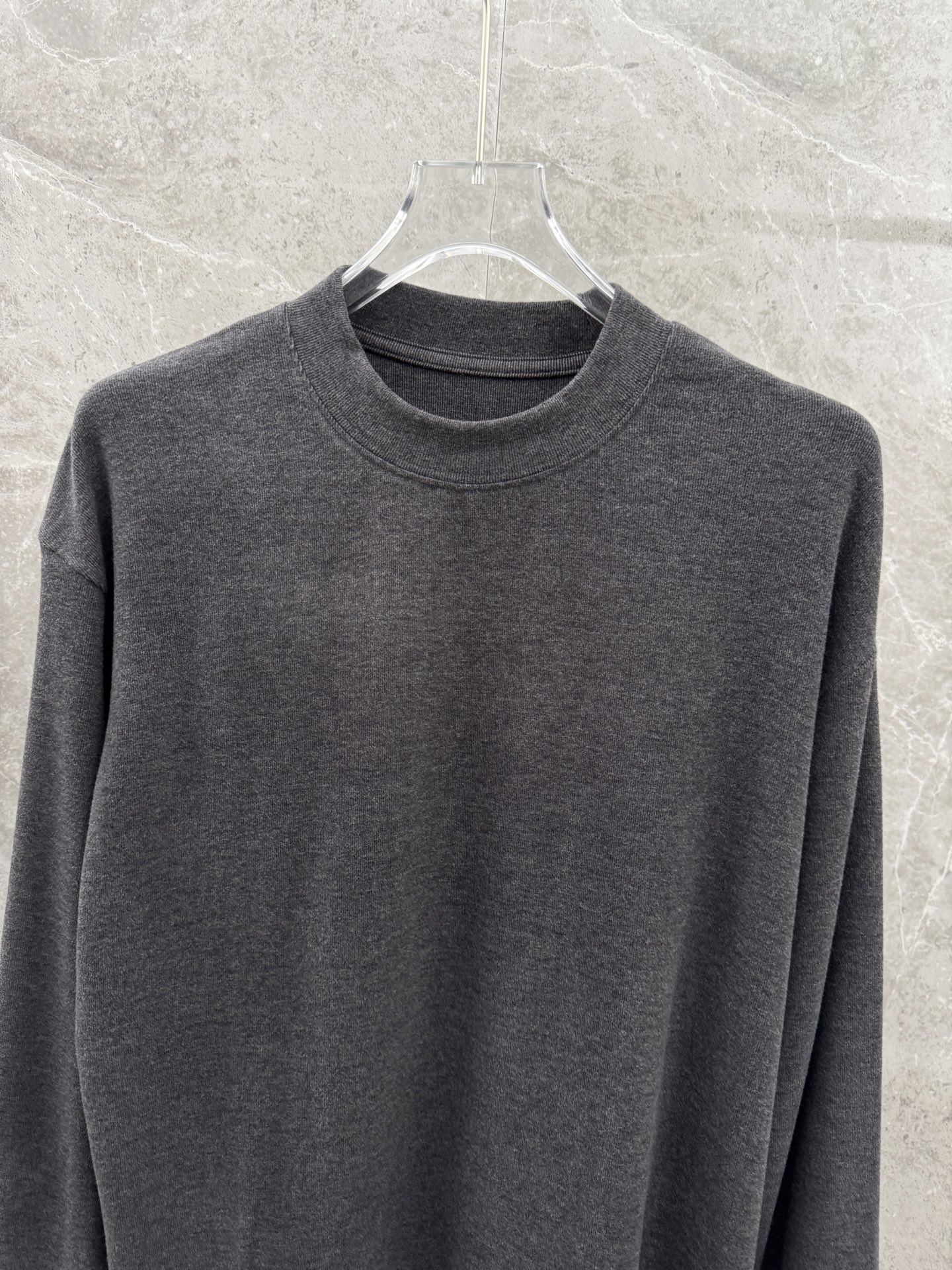 Jil Sander Men's Gray Cotton Long Sleeve Logo T-Shirt,S-XXL 7 i1758031065728 5498 0 2