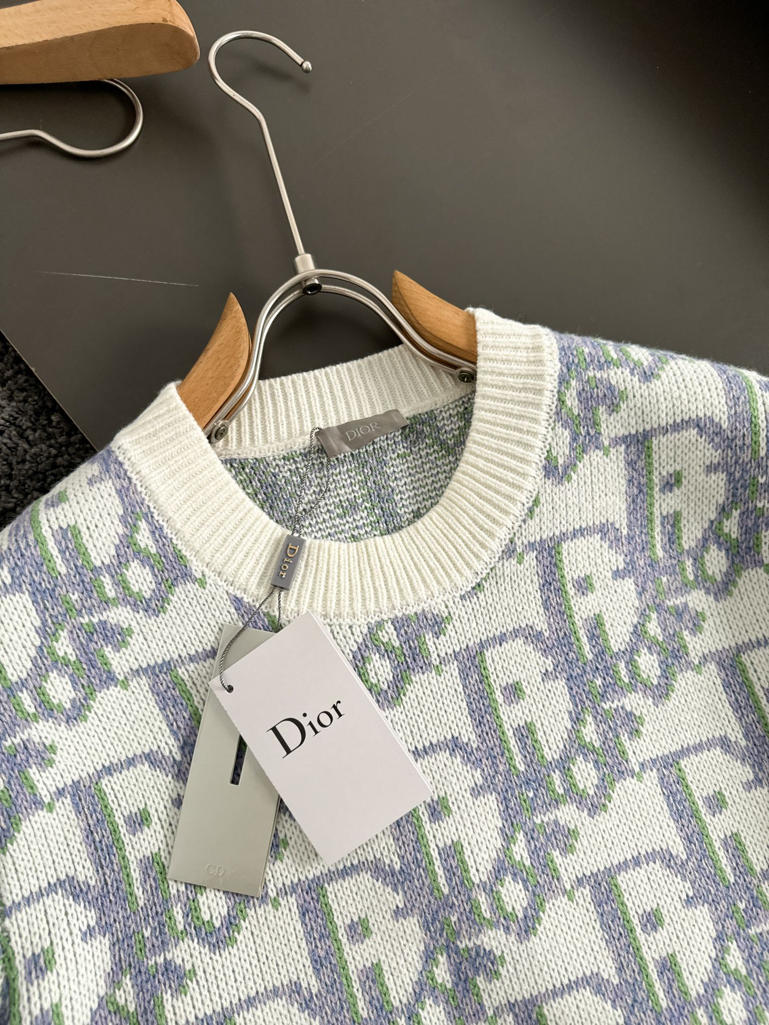 Dior 24FW Jacquard Wool Sweater Classic Fit Ribbed Trim Elegant Style 4 a1731088312887 8464