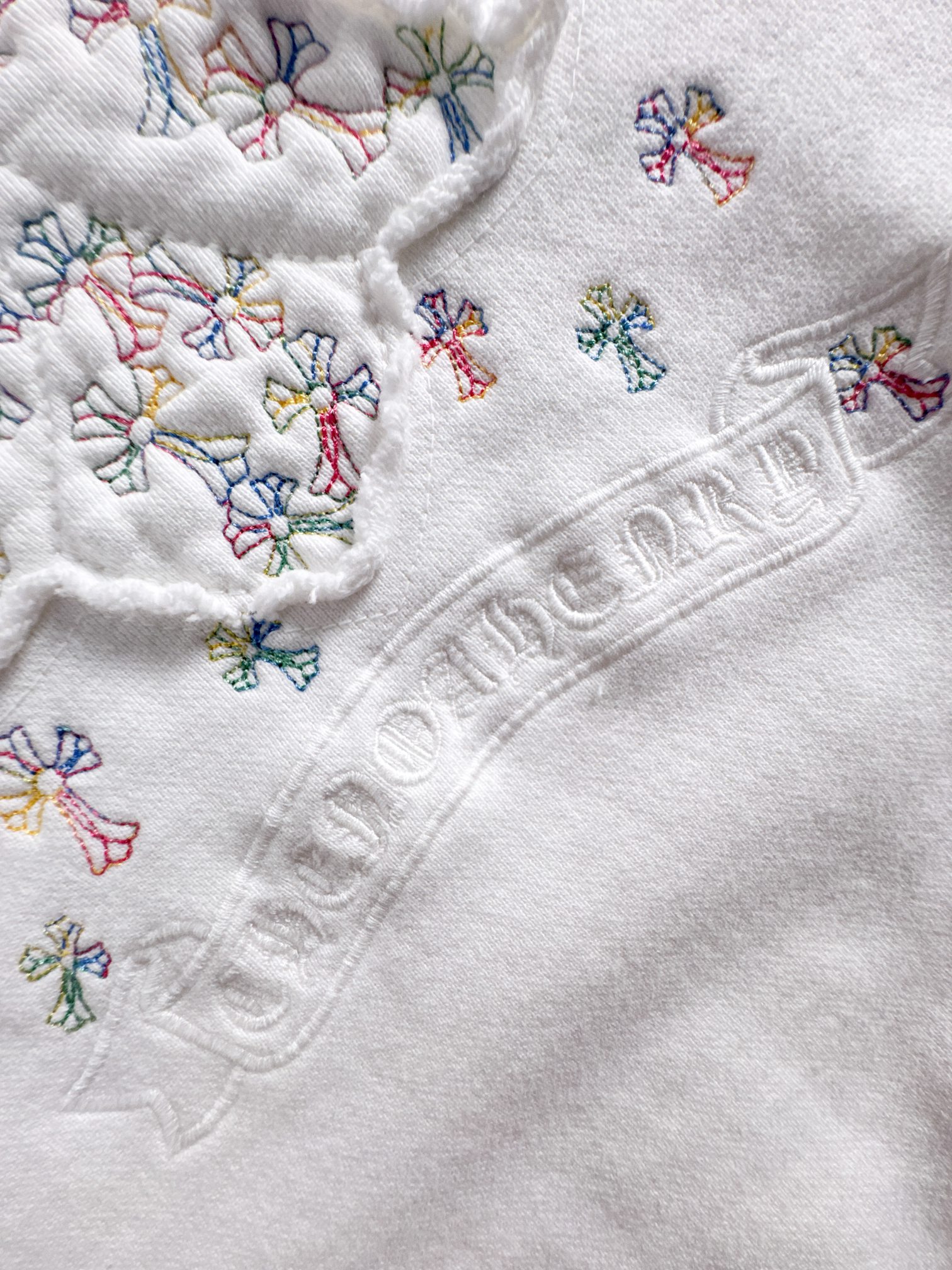 CH 新款重工洗水贴布彩色刺绣卫衣，罗家复古系列基础休闲的版型裁剪工艺，采用100%精密高克重棉，柔软舒