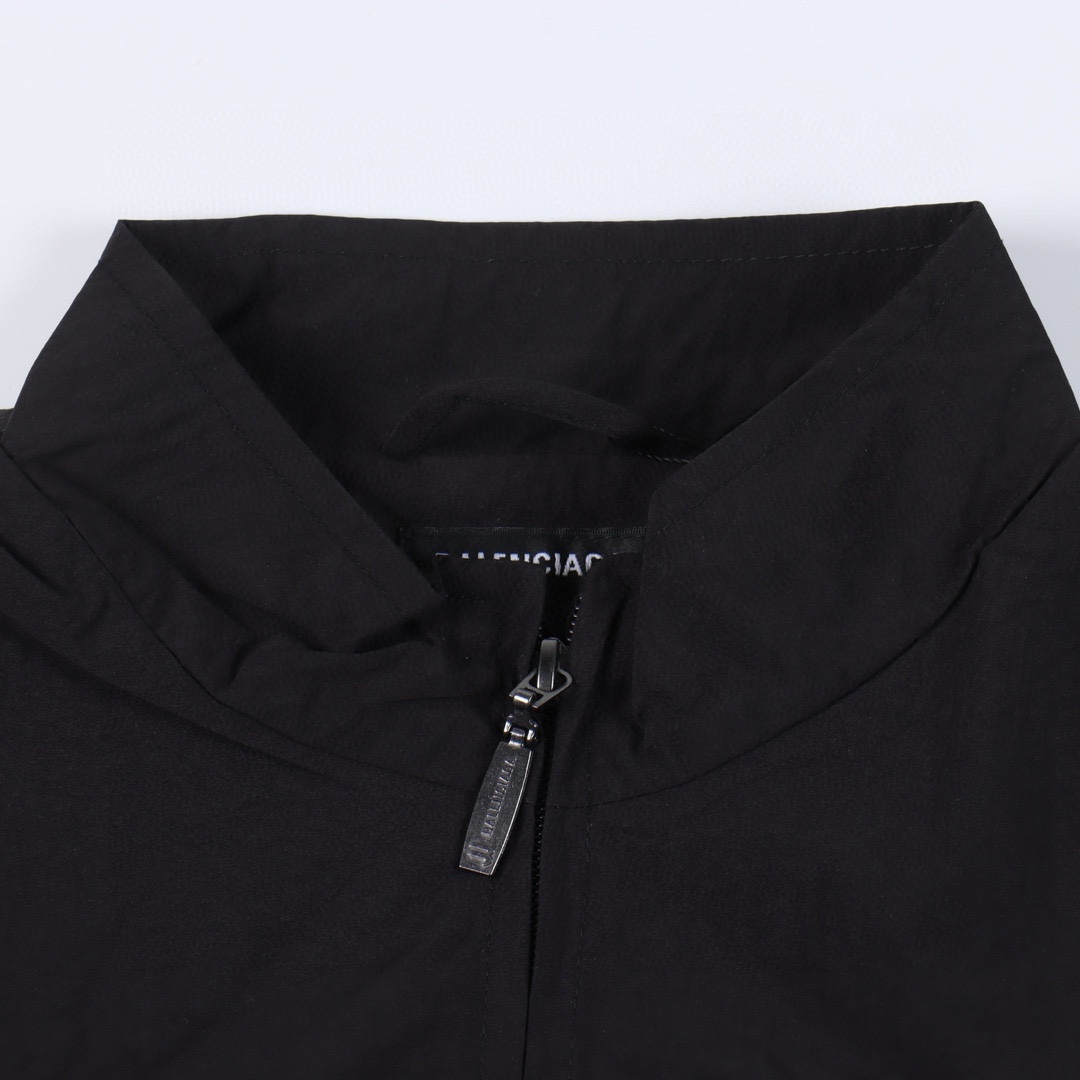Balenciaga/巴黎世家 BLCG 24SS 走秀款3B刺绣全黑运动套装外套