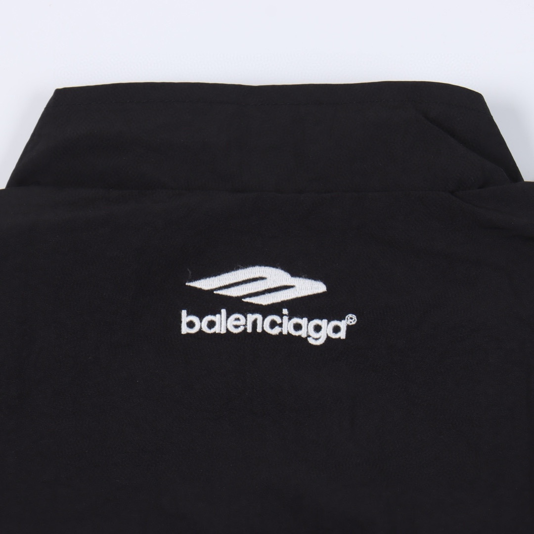 Balenciaga/巴黎世家 BLCG 24SS 走秀款3B刺绣全黑运动套装外套