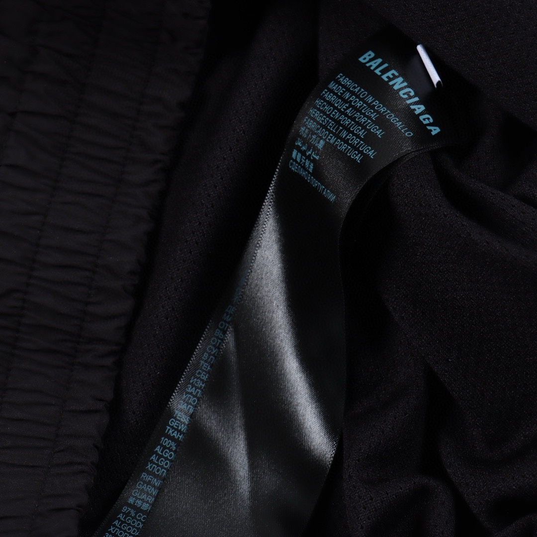 Balenciaga/巴黎世家 BLCG 24SS 走秀款3B刺绣全黑运动套装外套