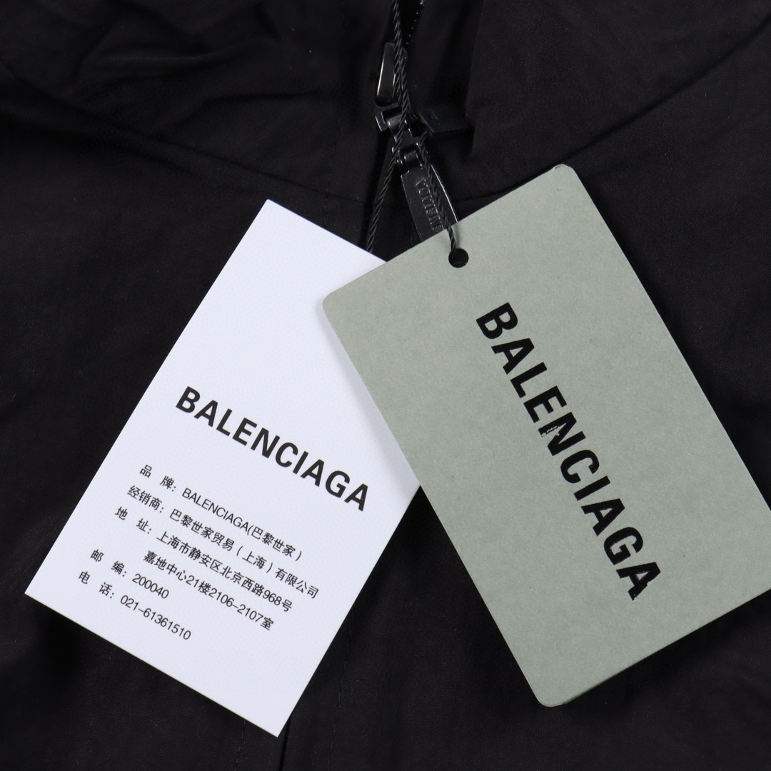 Balenciaga/巴黎世家 BLCG 24SS 走秀款3B刺绣全黑运动套装外套
