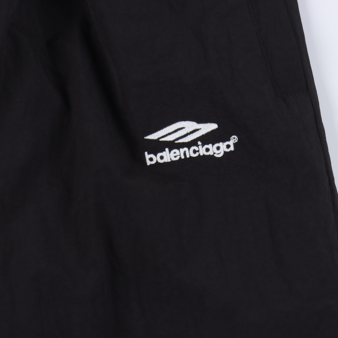 Balenciaga/巴黎世家 BLCG 24SS 走秀款3B刺绣全黑运动套装长裤