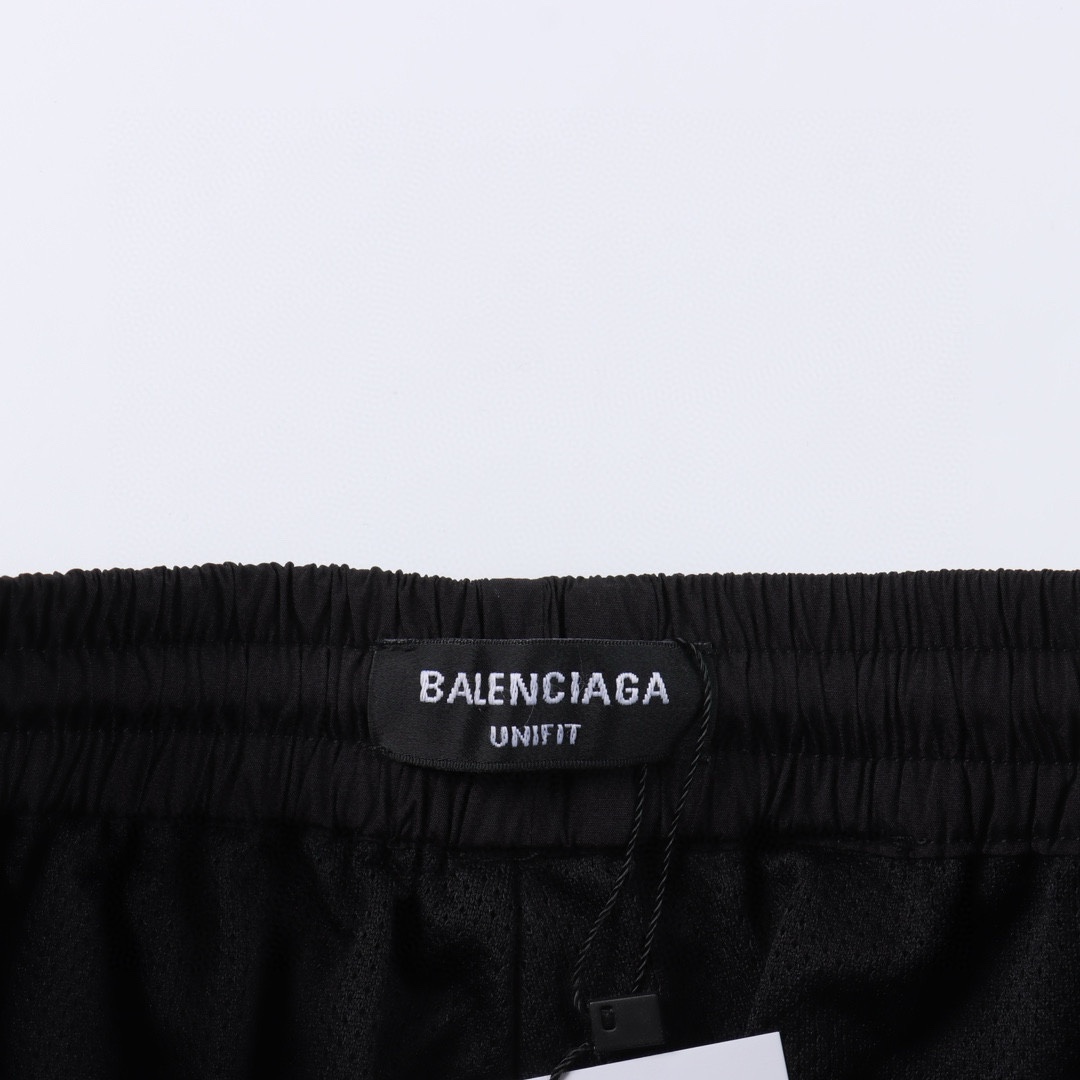 Balenciaga/巴黎世家 BLCG 24SS 走秀款3B刺绣全黑运动套装长裤