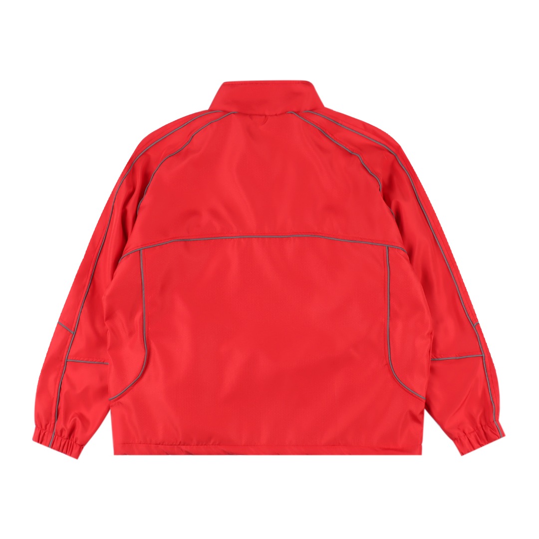 Supreme FW24 WEEK11 Reflective Piping Pullover 3M反光条半拉链套头夹克外套