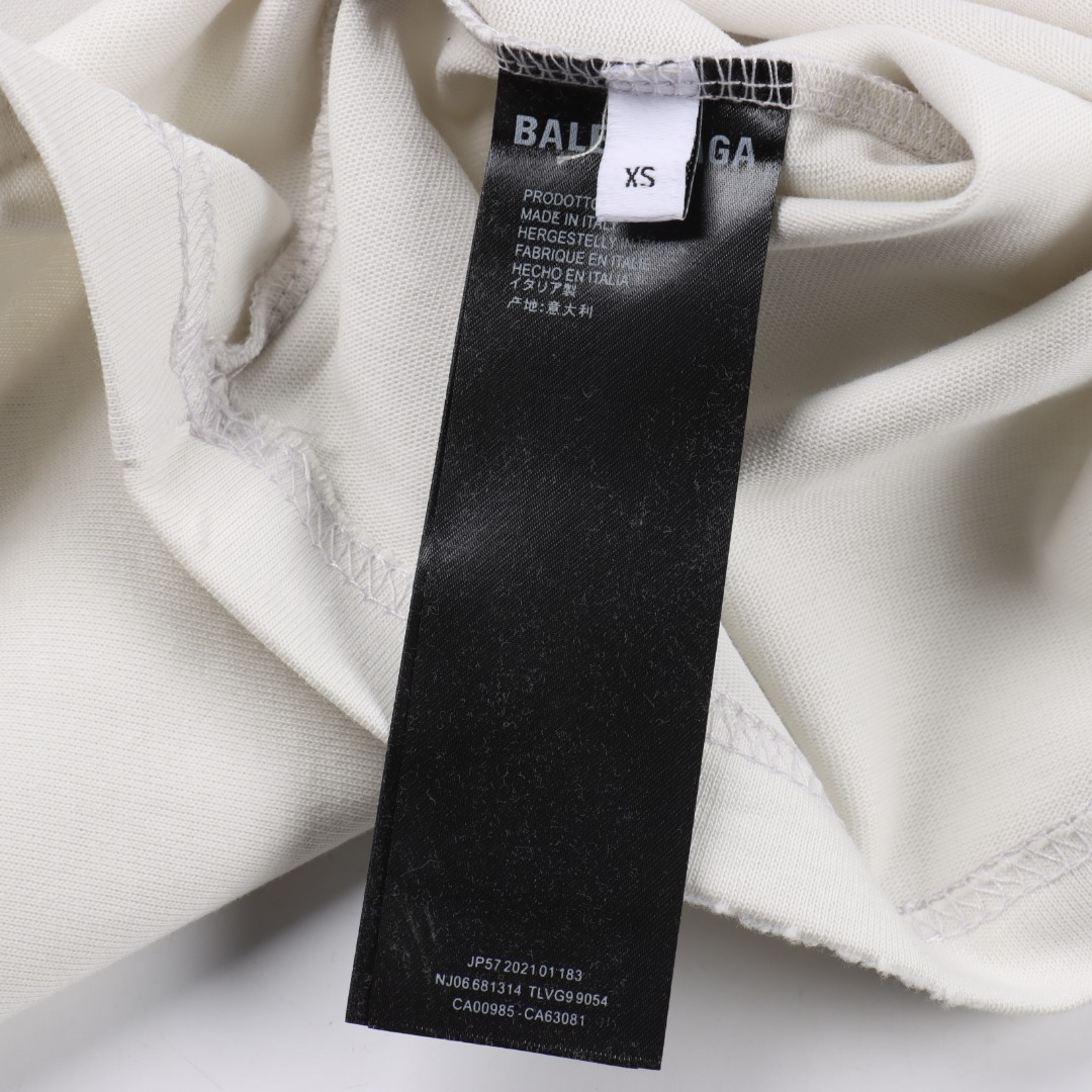 Balenciaga/巴黎世家 美纹纸胶带印花短袖