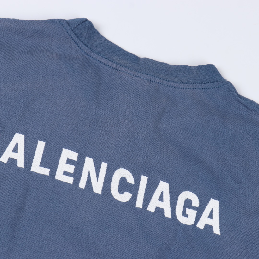 BALENCIAGA/巴黎世家 英文字母前后绣短袖