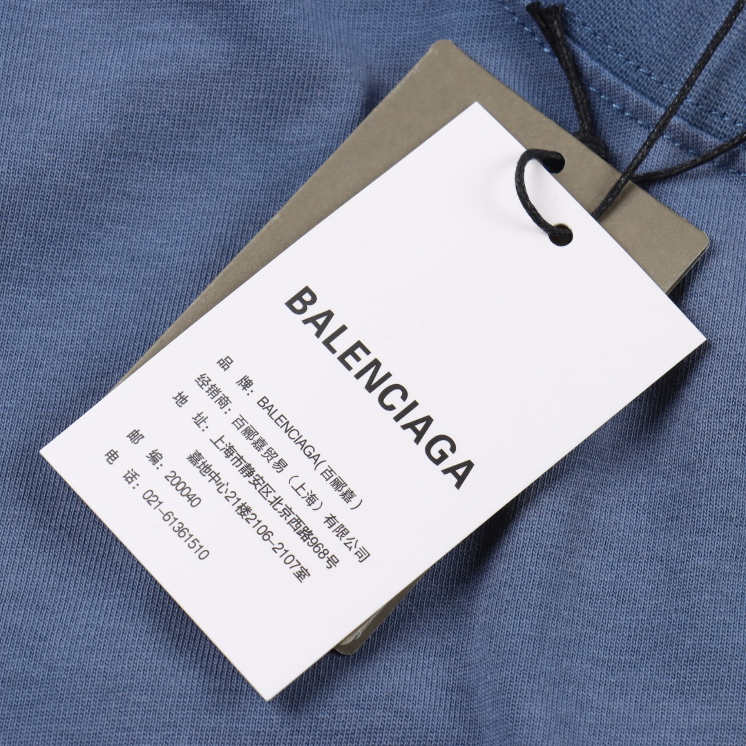 BALENCIAGA/巴黎世家 英文字母前后绣短袖