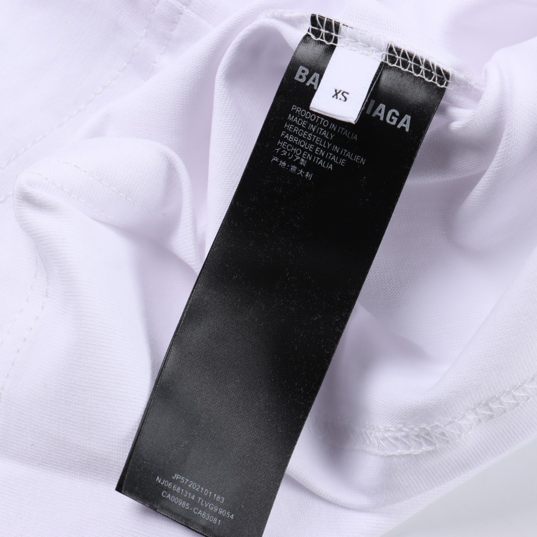 BALENCIAGA巴黎世家 可乐黑胶短袖T恤