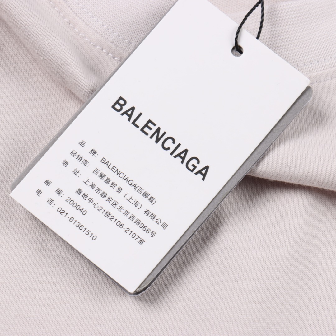 BALENCIAGA巴黎世家 破裂反字母短袖T恤