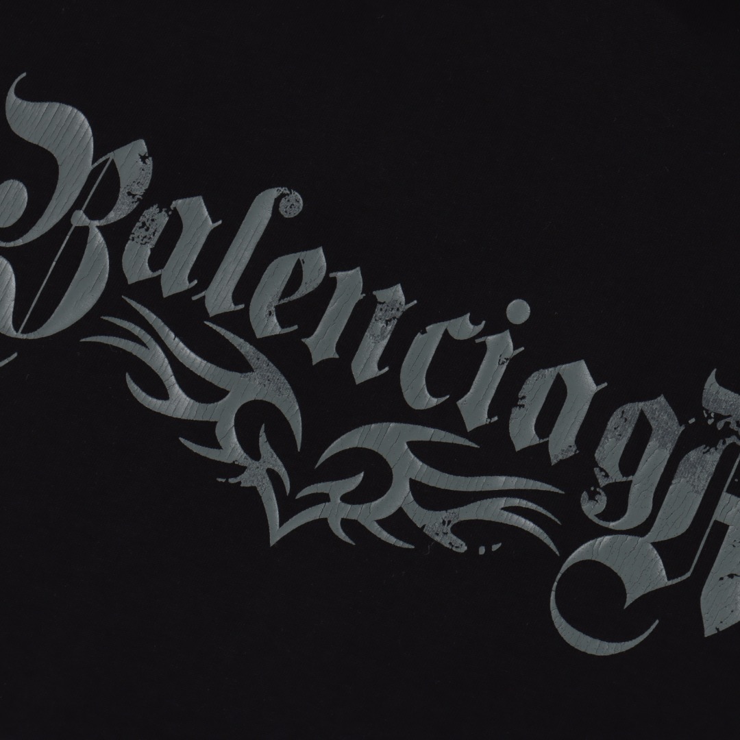BALENCIAGA巴黎世家 图腾爱心字母短袖T恤