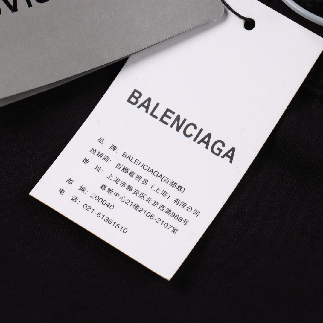 BALENCIAGA巴黎世家 图腾爱心字母短袖T恤