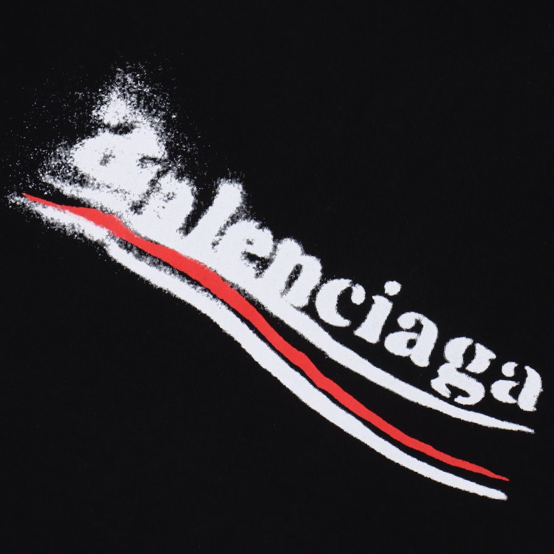 BALENCIAGA巴黎世家 喷墨溶解可乐短袖T恤