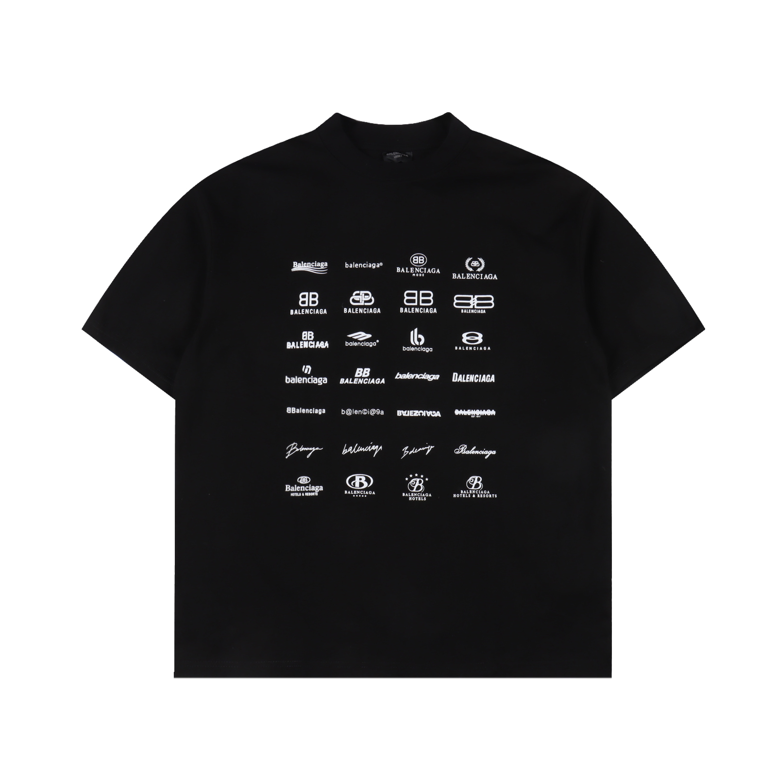 BALENCIAGA巴黎世家 经典款 经典logo集合短袖T恤