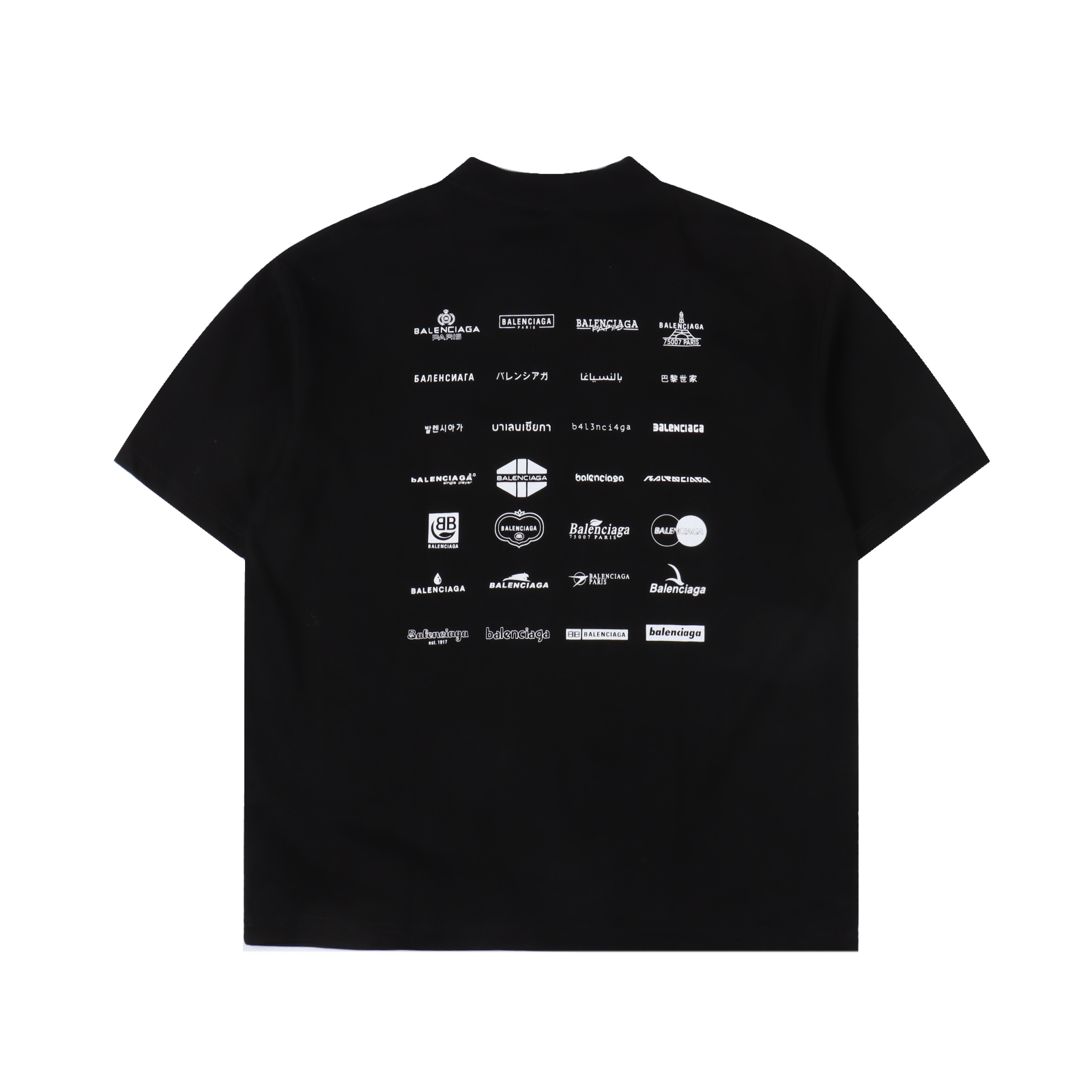BALENCIAGA巴黎世家 经典款 经典logo集合短袖T恤