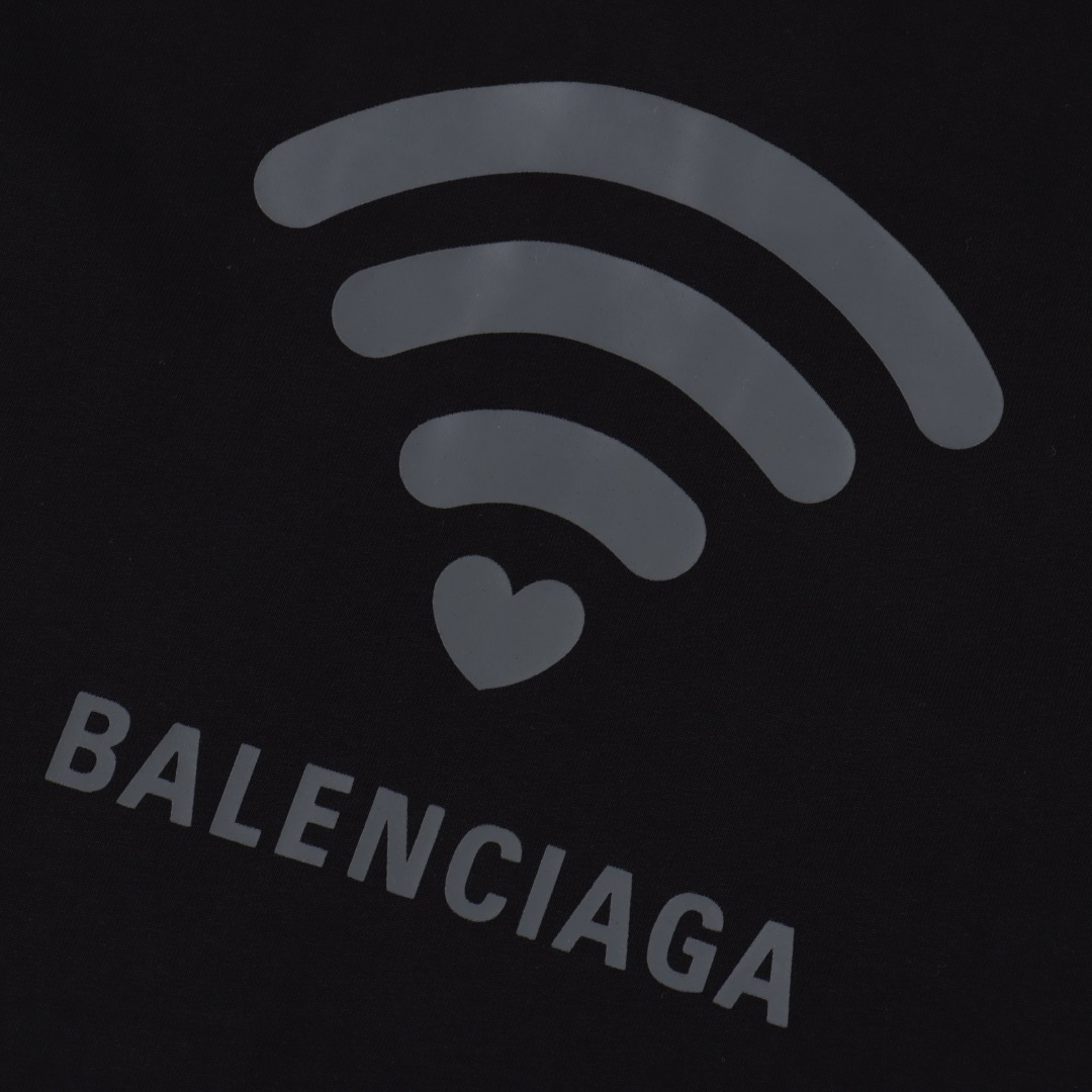 BALENCIAGA巴黎世家 Wi-Fi爱心短袖T恤