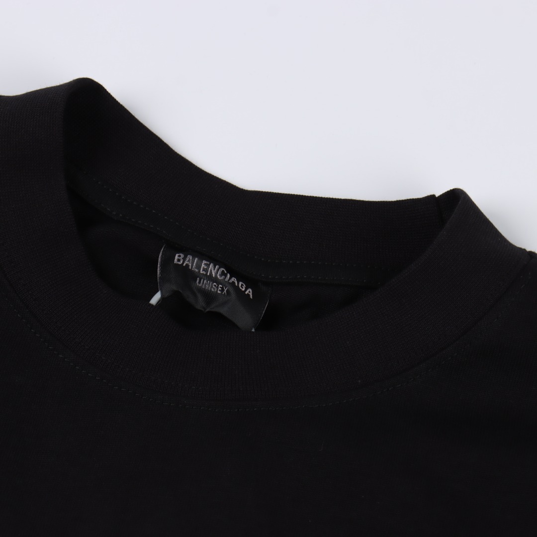 BALENCIAGA巴黎世家 皇冠英文字母短袖T恤 高克重