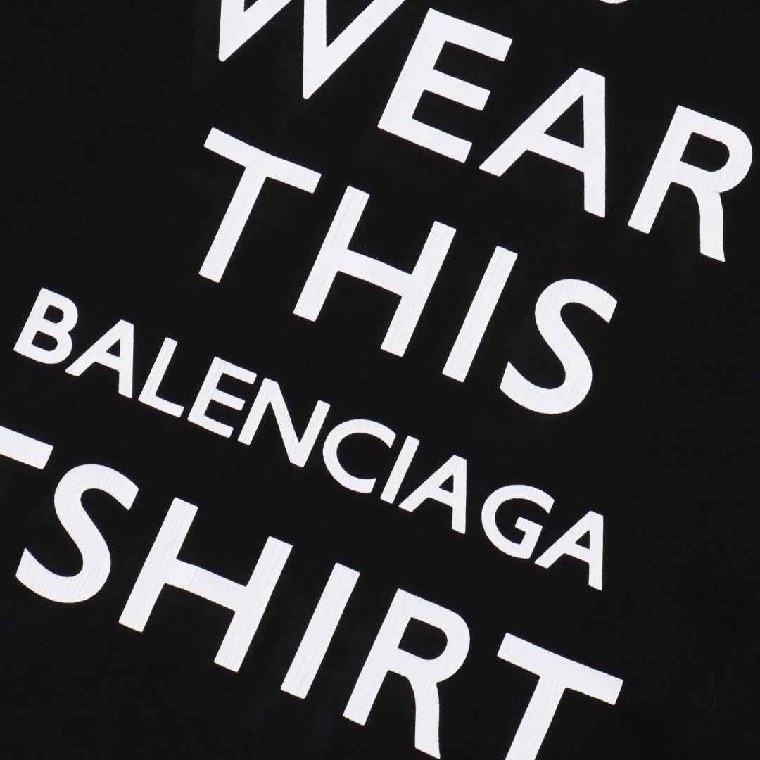 BALENCIAGA巴黎世家 皇冠英文字母短袖T恤 高克重