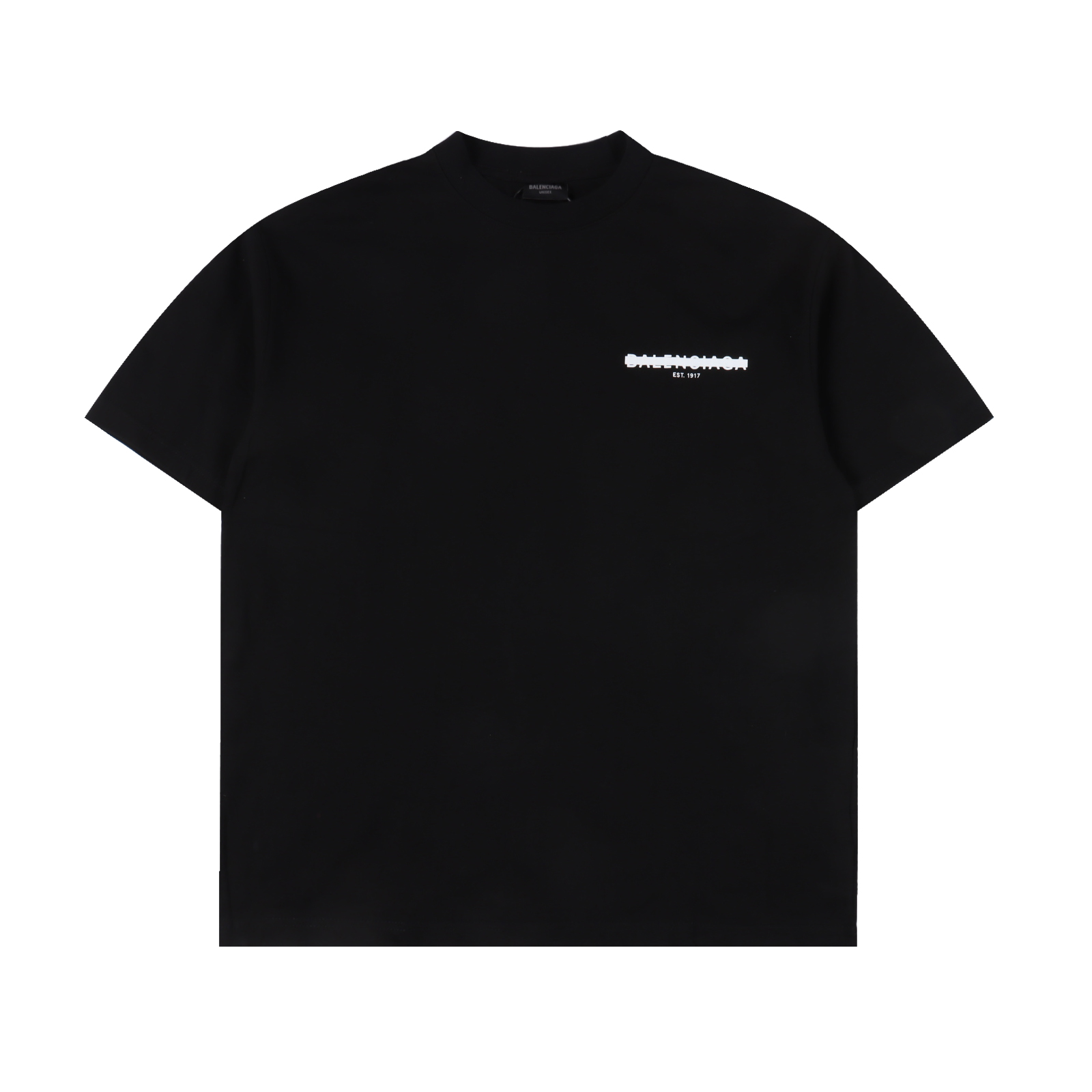 BALENCIAGA巴黎世家 前后封条字母短袖T恤