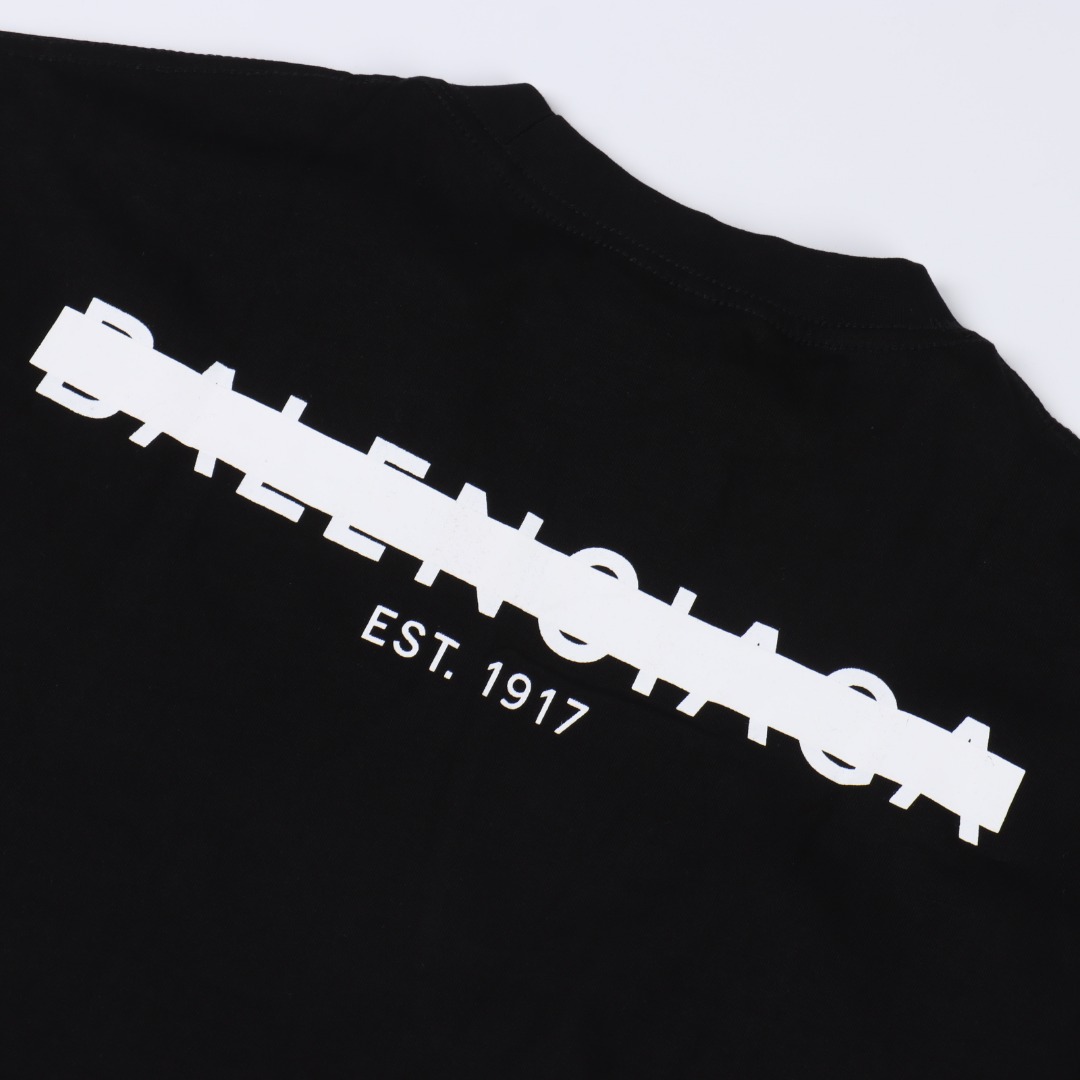 BALENCIAGA巴黎世家 前后封条字母短袖T恤