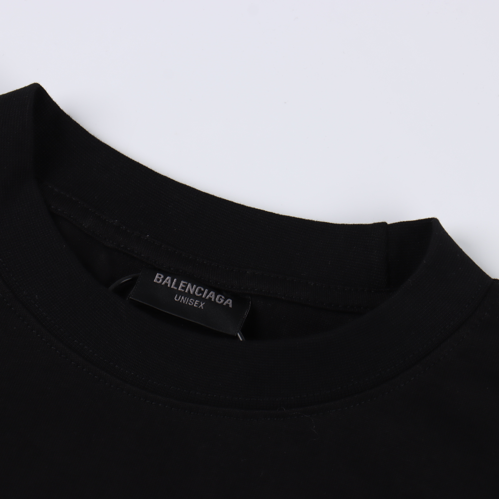 BALENCIAGA巴黎世家 前后封条字母短袖T恤