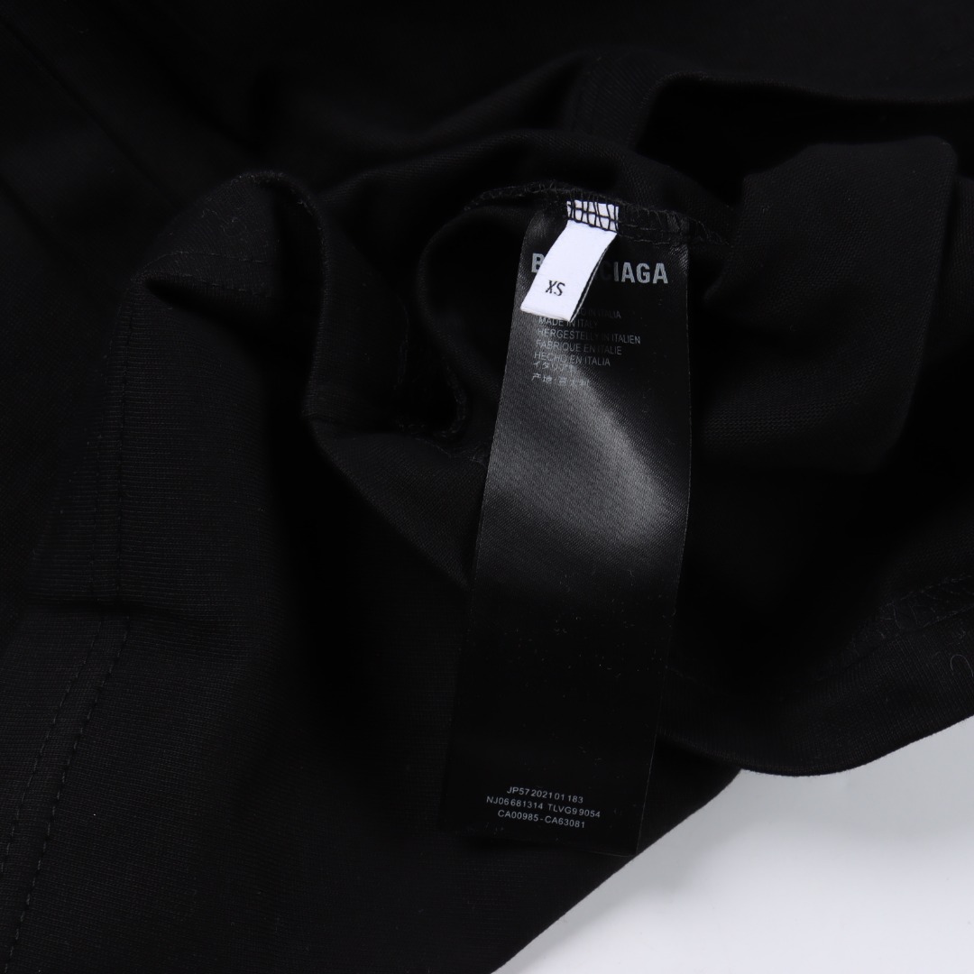 BALENCIAGA巴黎世家 前后封条字母短袖T恤