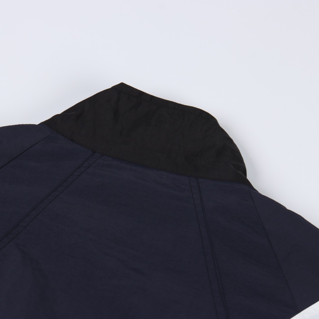 Balenciaga/巴黎世家 BLCG 24FW 走秀款双钩刺绣靛蓝拼接运动套装外套