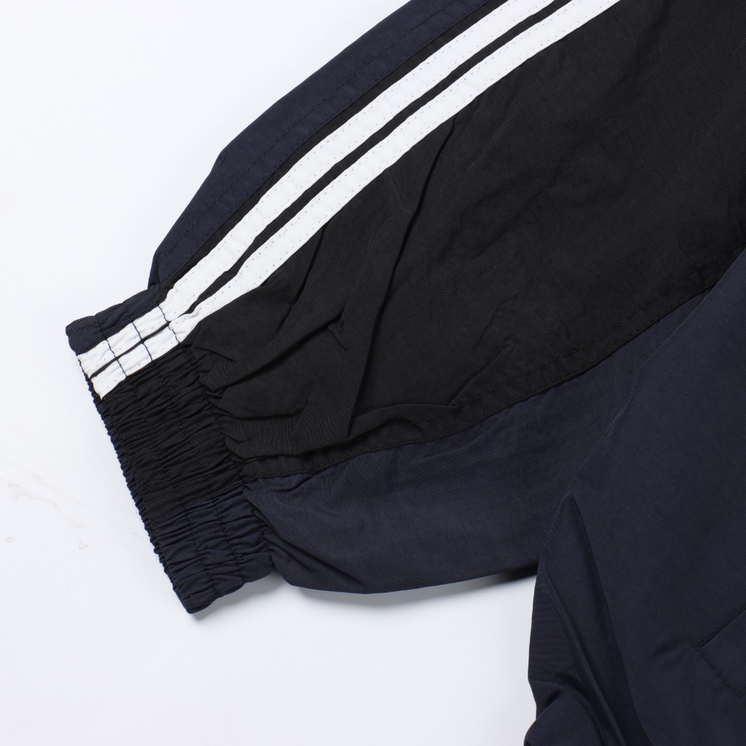 Balenciaga/巴黎世家 BLCG 24FW 走秀款双钩刺绣靛蓝拼接运动套装外套