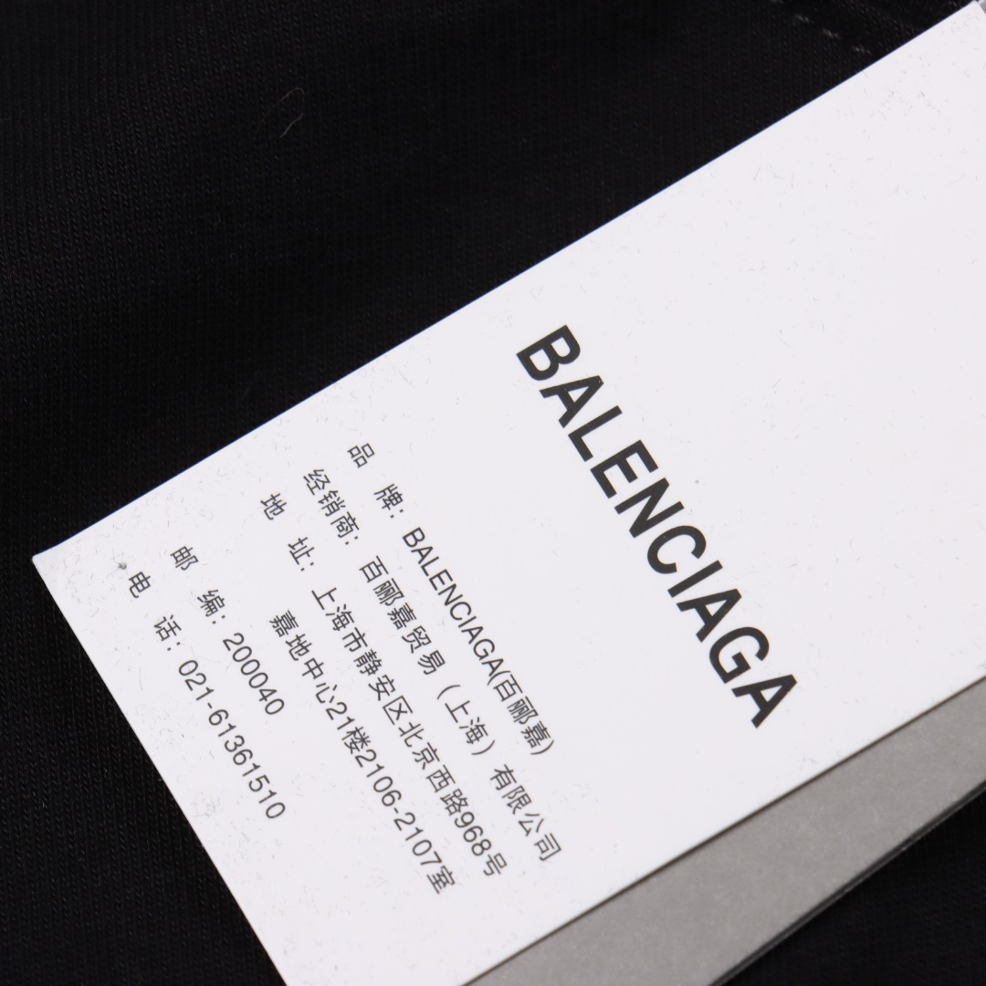 BALENCIAGA巴黎世家 皇冠掉钻短袖T恤